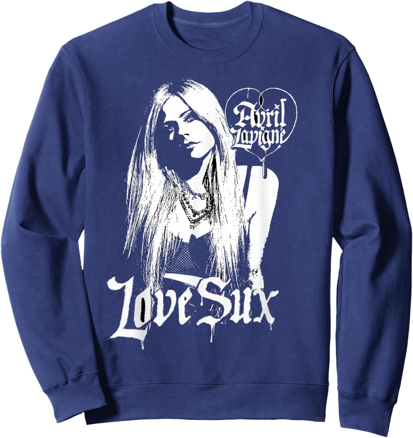Official Avril Lavigne Love Sux , black Sweatshirt - Sweatshirt | Navy
