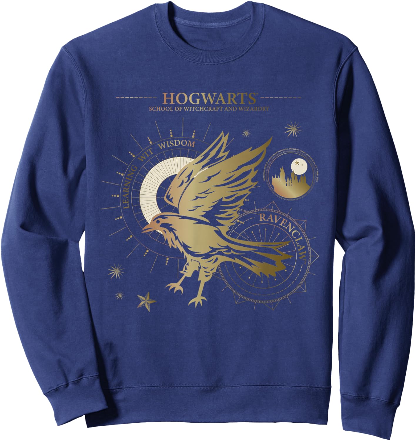 Harry Potter Learning, Wit, Wisdom, Ravenclaw Sweatshirt - Sweatshirt | Navy