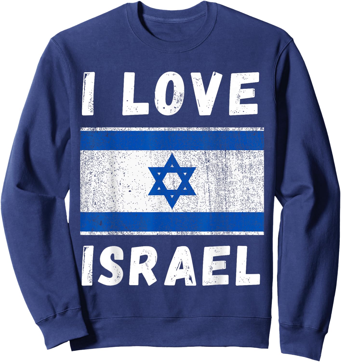 Ich liebe Israel Vintage Israeli Israel Familie Reise Souvenir Sweatshirt - Sweatshirt | Navy