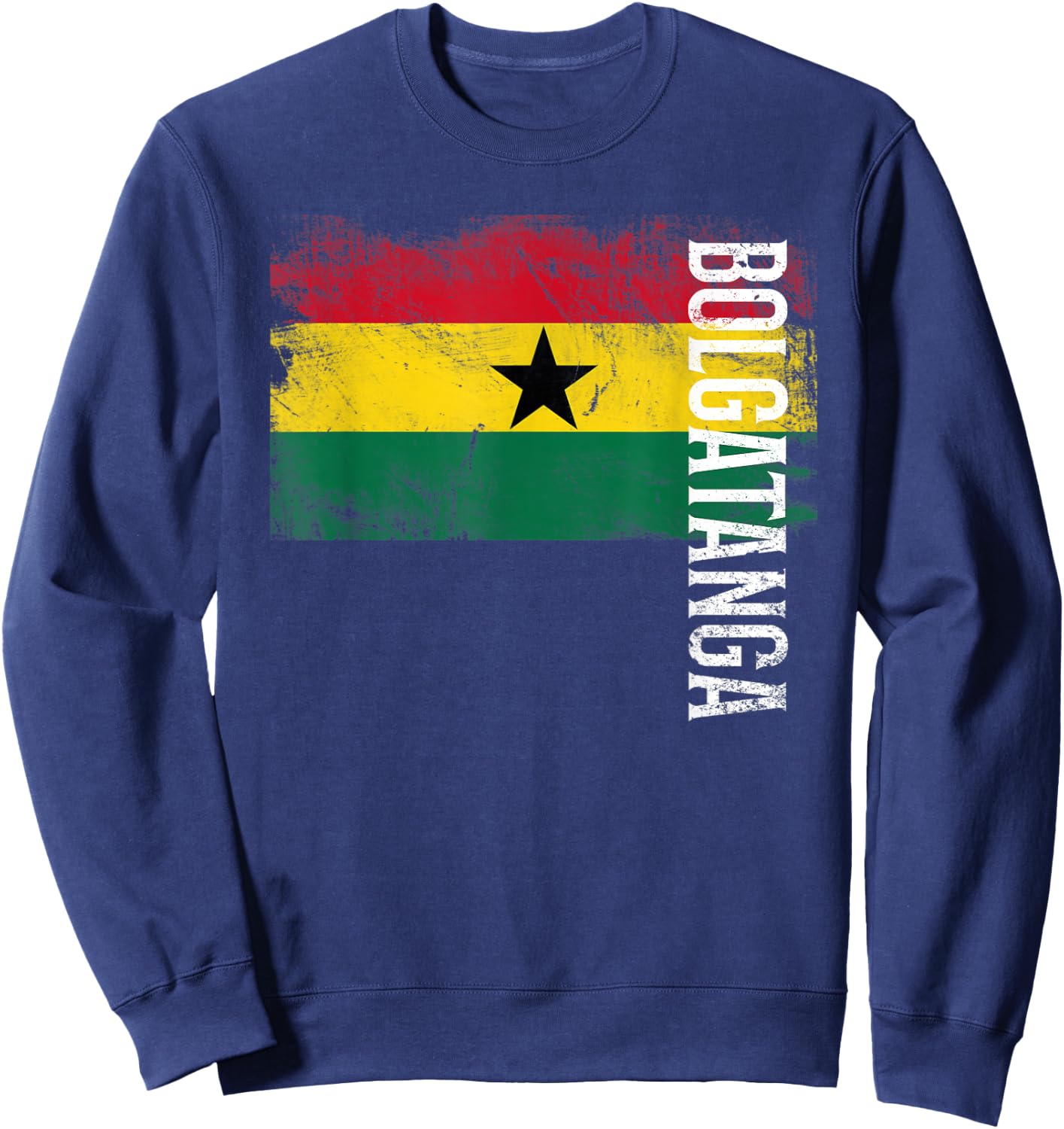 Bolgatanga Ghana Flag Shirt For Ghanaians Men, Women, Kids Sweatshirt - Sweatshirt | Navy