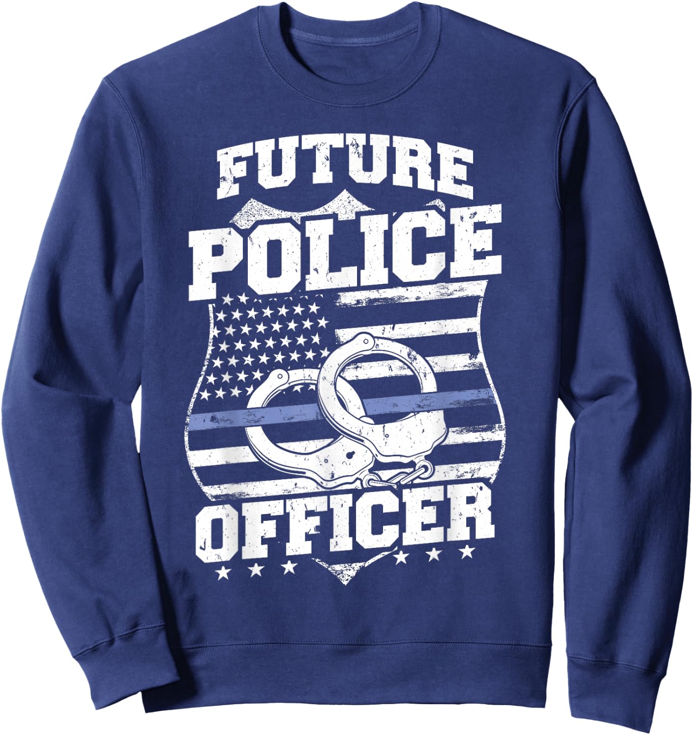 Cop Blue Line Future Police Officer Sweatshirt - Sweatshirt | Navy