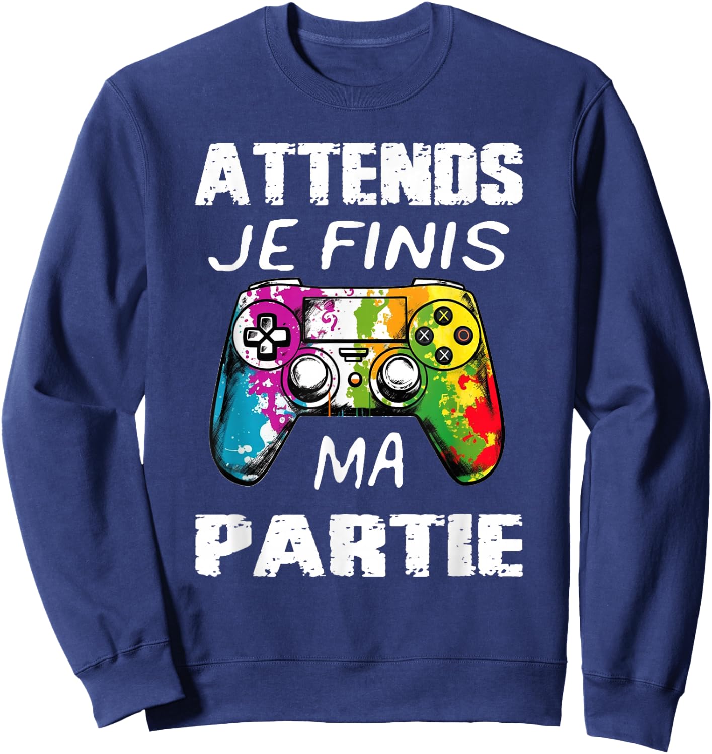 Funny Games Women and Men, Video Game Boys Child, Multicoloured, S, Short Sleeve, V-Neck, 100% Cotton, Imported, Unique Graphic, Gaming, Small Sweatshirt - Sweatshirt | Navy