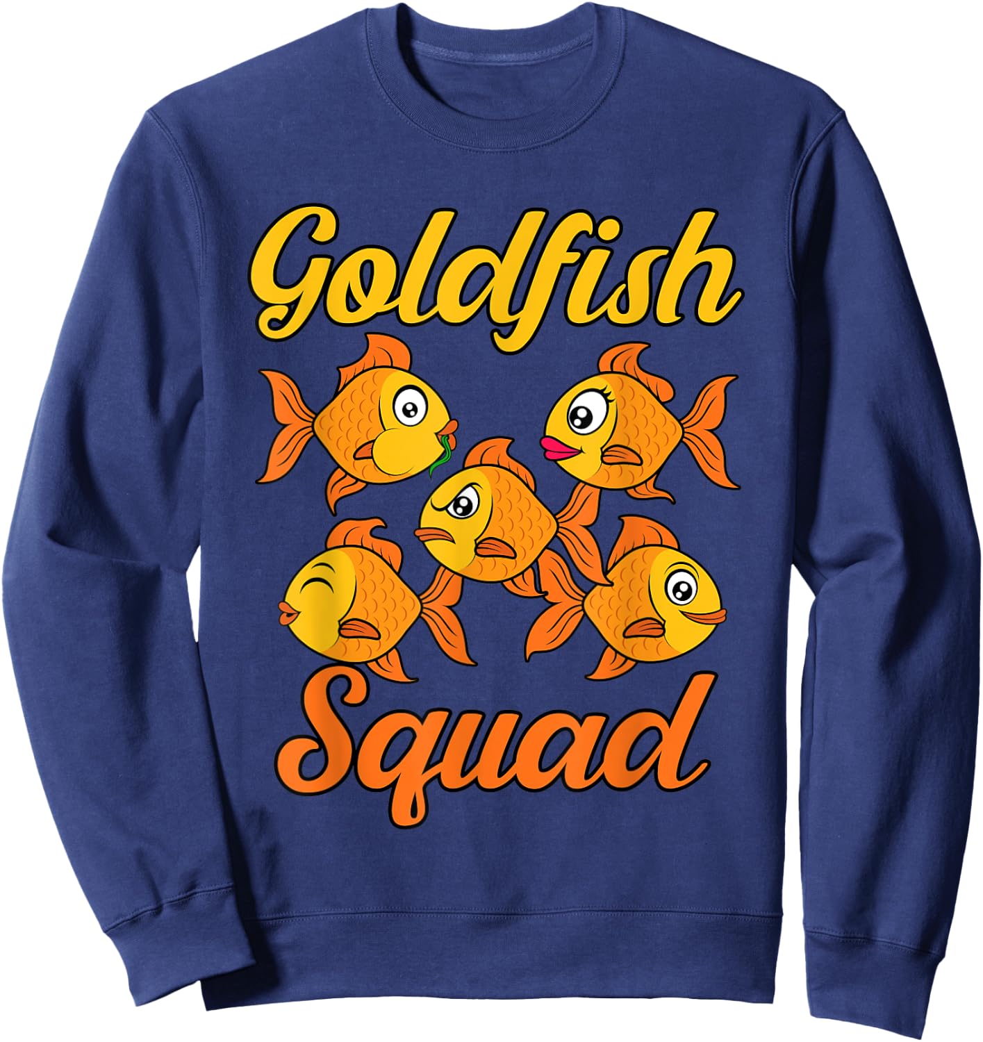Goldfish Squad Cute Baby Goldfish Hobby Sweatshirt - Sweatshirt | Navy