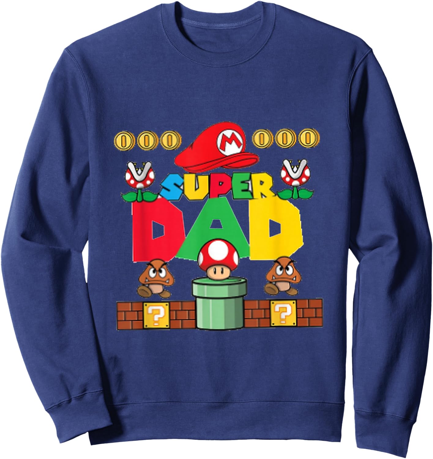 Amazing Papa Illustration Sweatshirt - Sweatshirt | Navy