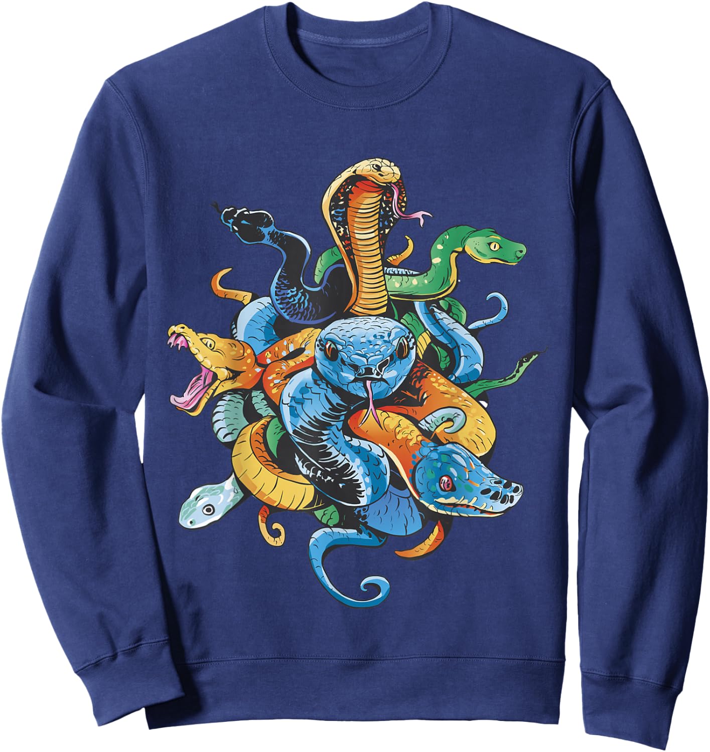 Schlange Tiermotiv Reptilien Tier Schlange Sweatshirt - Sweatshirt | Navy