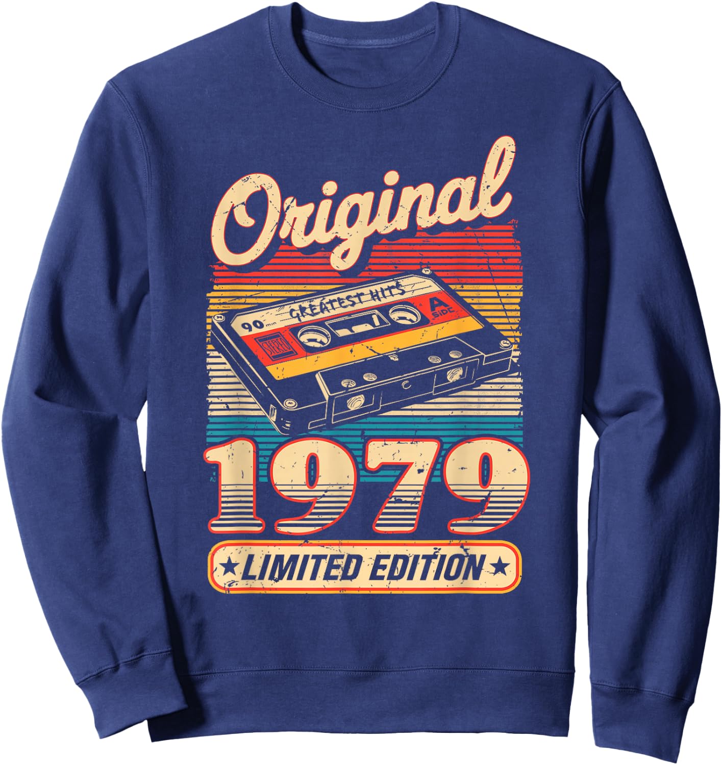 46th Birthday Retro Vintage 1979 Men Women Sweatshirt - Sweatshirt | Navy