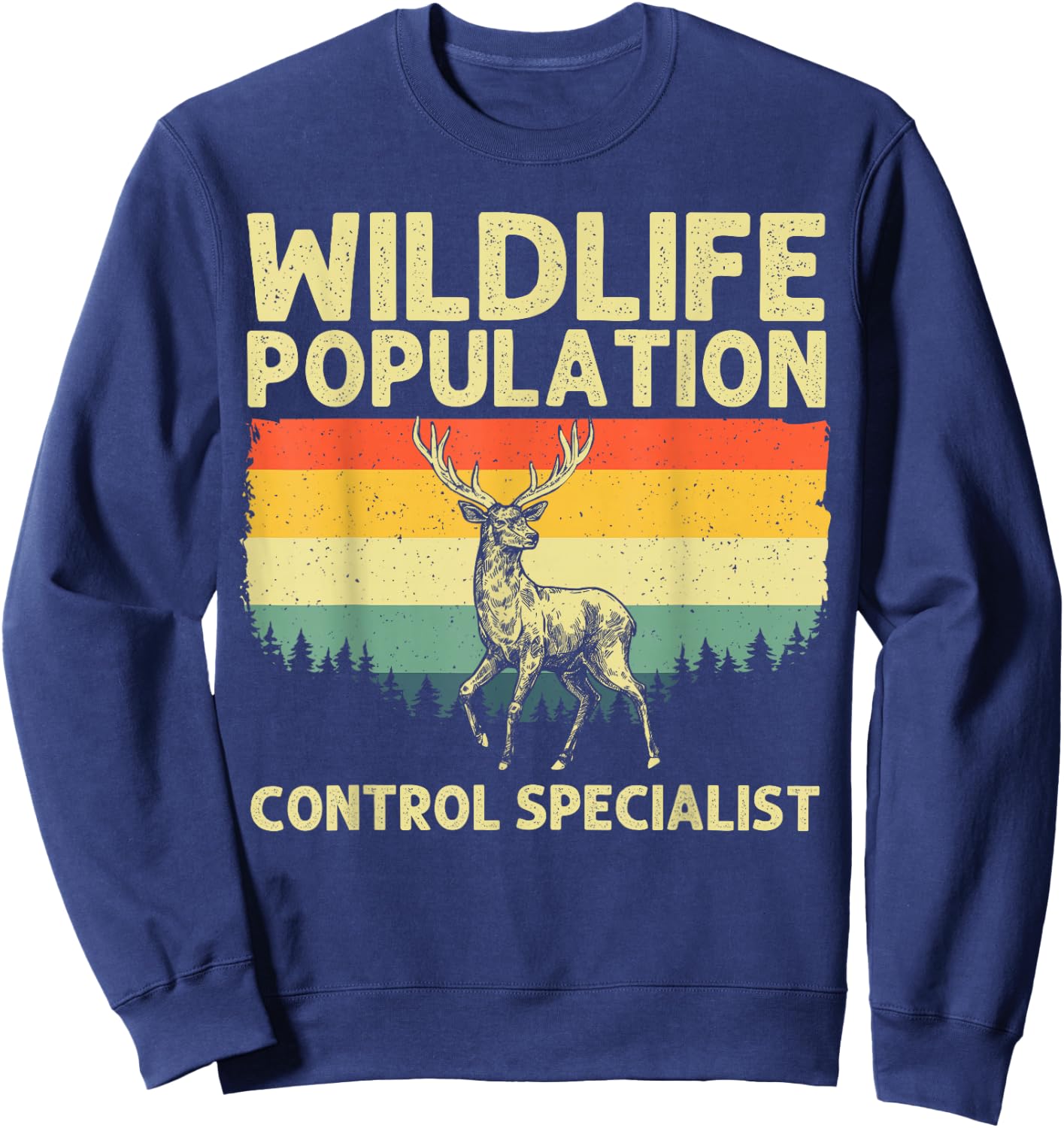Deer Hunting Art Women Wildlife Hunter Deer Hunting Sweatshirt - Sweatshirt | Navy