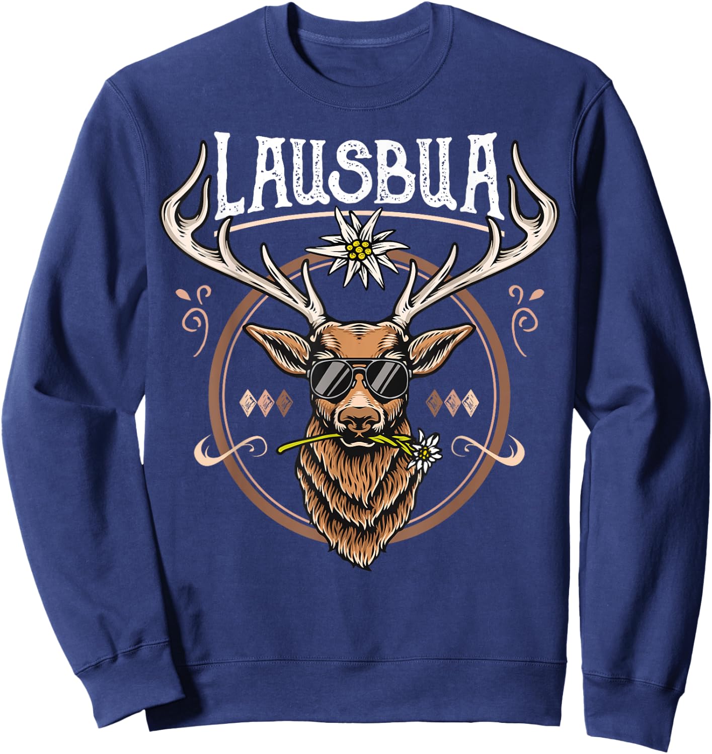 Lausbua Herren Trachtenshirt Kinder Trachten Sweatshirt - Sweatshirt | Navy