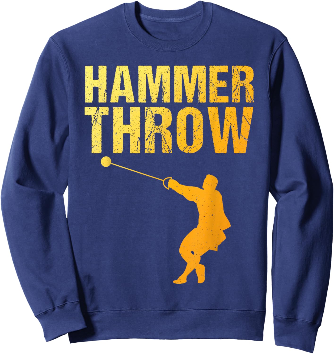 Best Hammer Throw Art Women Throwing Hammer Thrower Sweatshirt - Sweatshirt | Navy