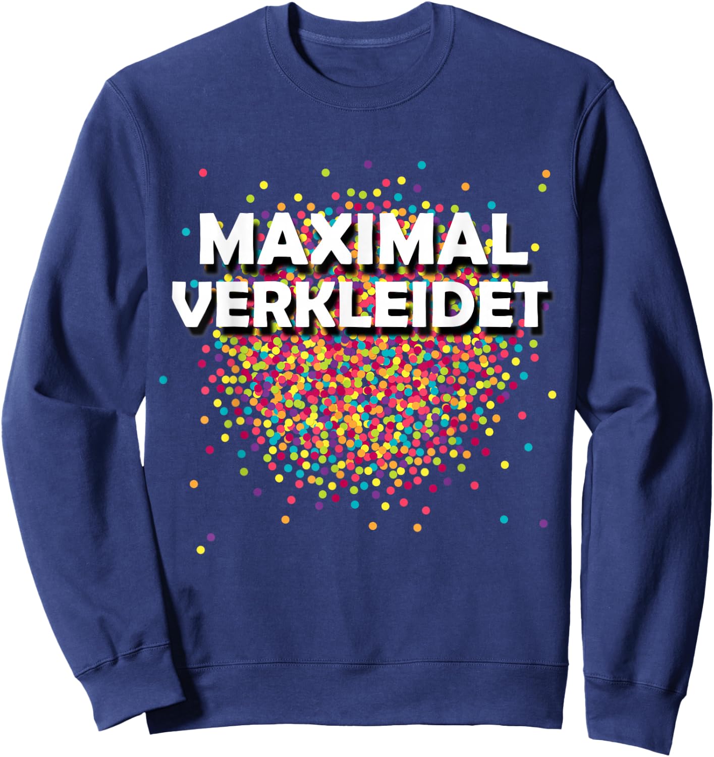 Confetti Costume Fancy Dress Costume Replacement Maximum Dressed , black Sweatshirt - Sweatshirt | Navy