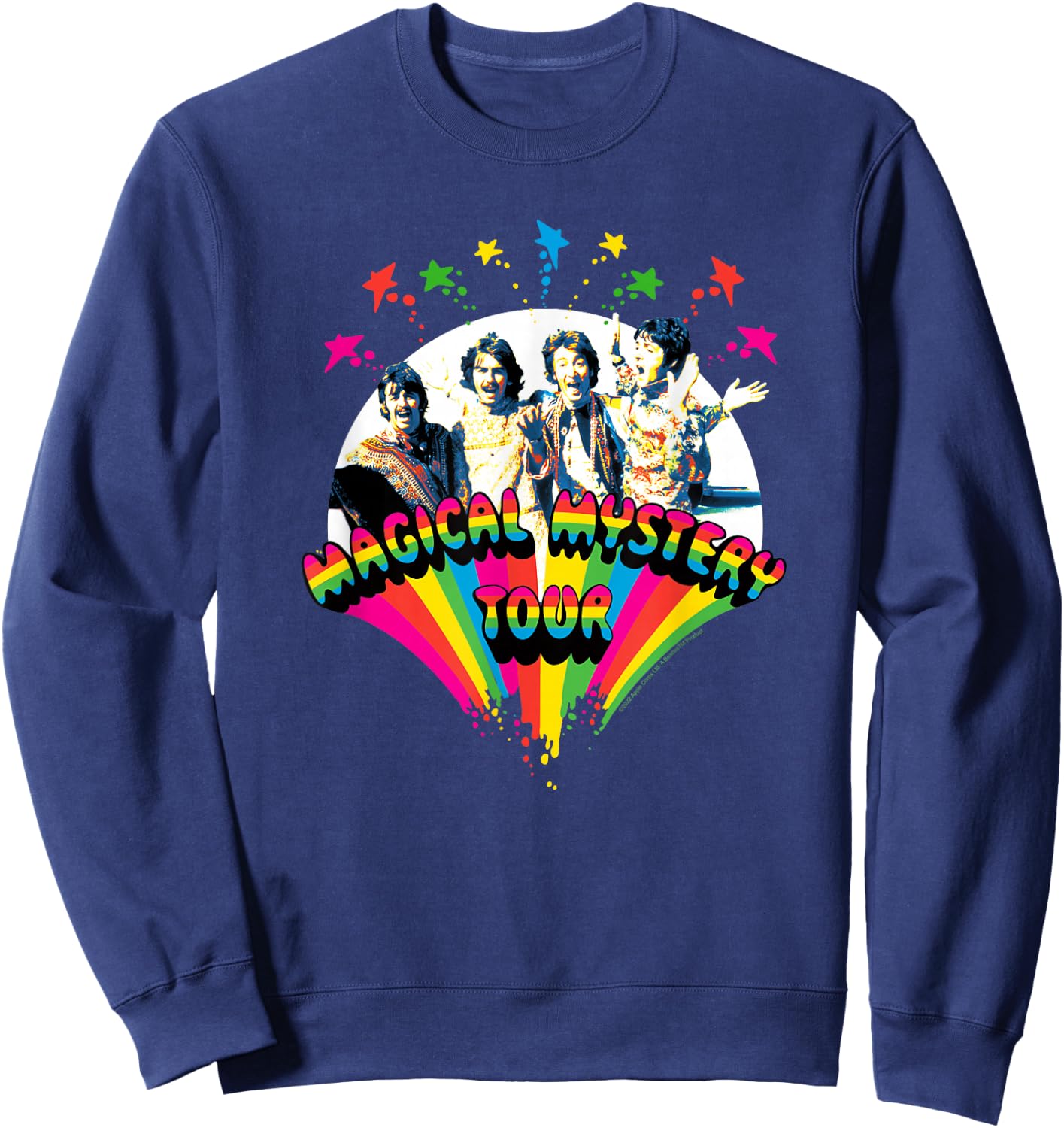 The Beatles - Magical Mystery Tour with band members, Black, S Sweatshirt - Sweatshirt | Navy