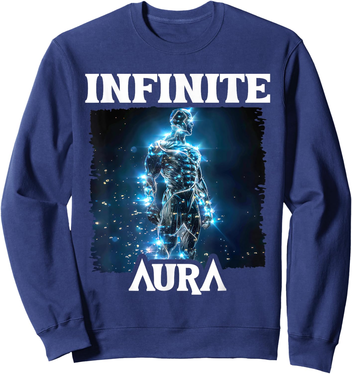 Aura Infinite Maximum Points Humor Meme Aura , Black, S Sweatshirt - Sweatshirt | Navy