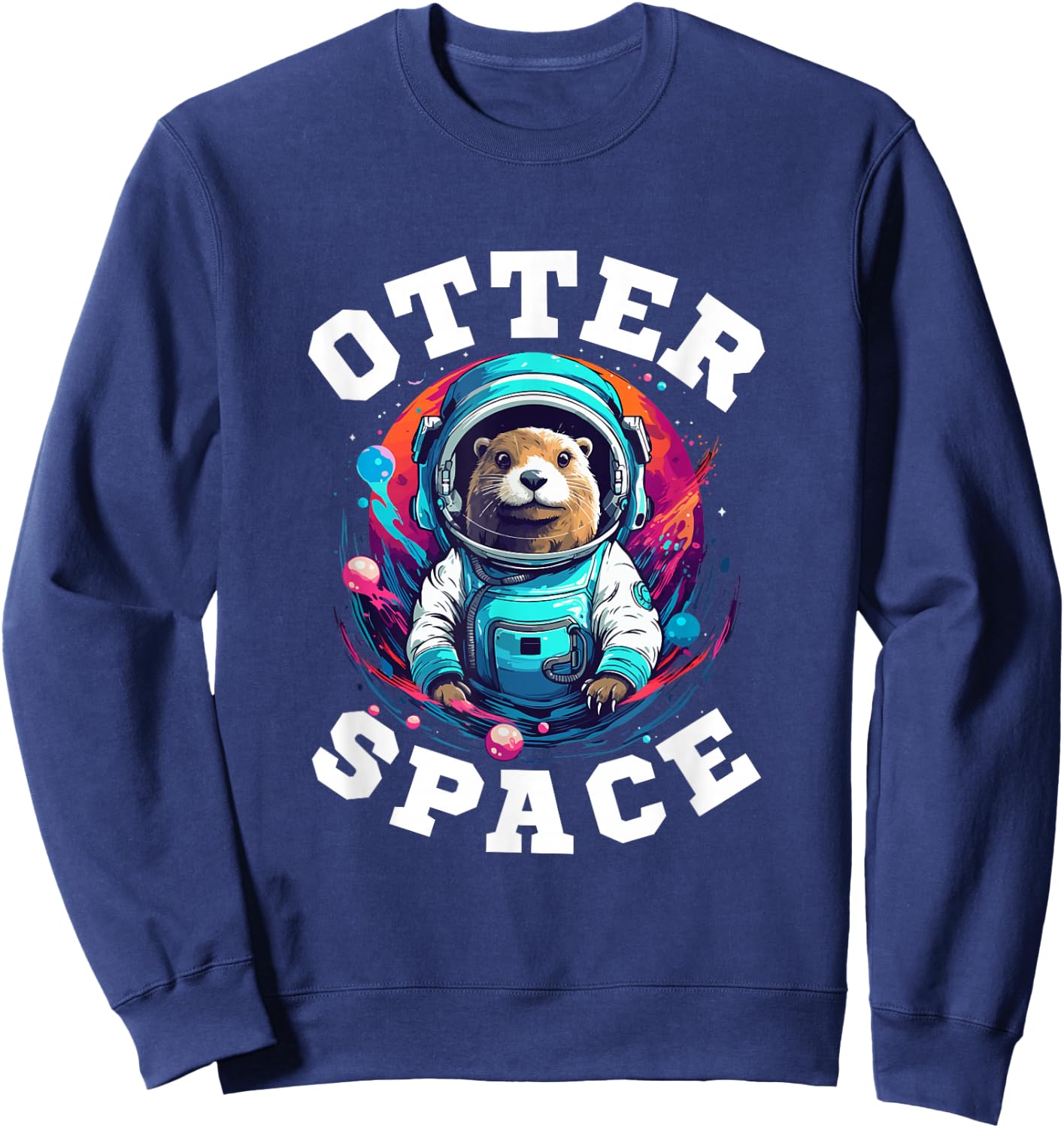 Otter Animal Kids & Adult - Otter Space Sweatshirt - Sweatshirt | Navy
