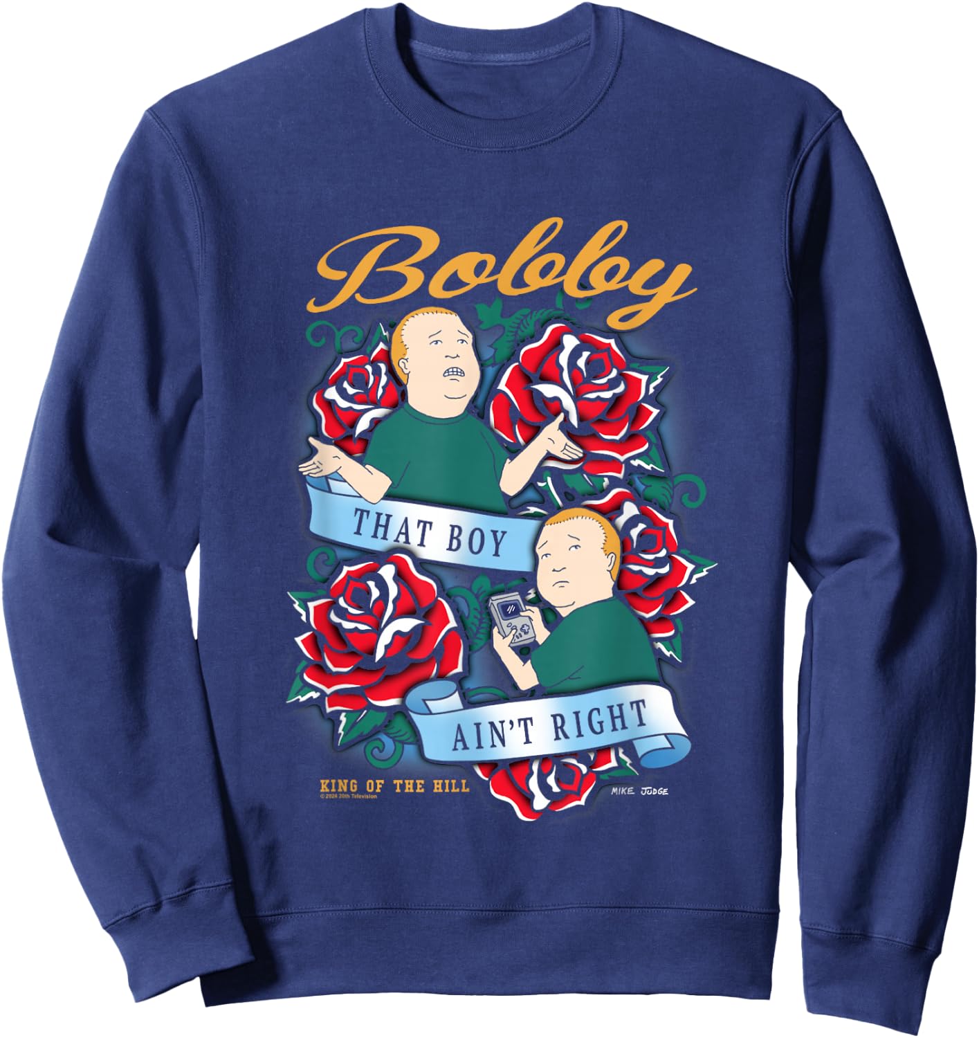 King of The Hill Bobby That Boy Ain't Right Tattoo Poster Sweatshirt - Sweatshirt | Navy
