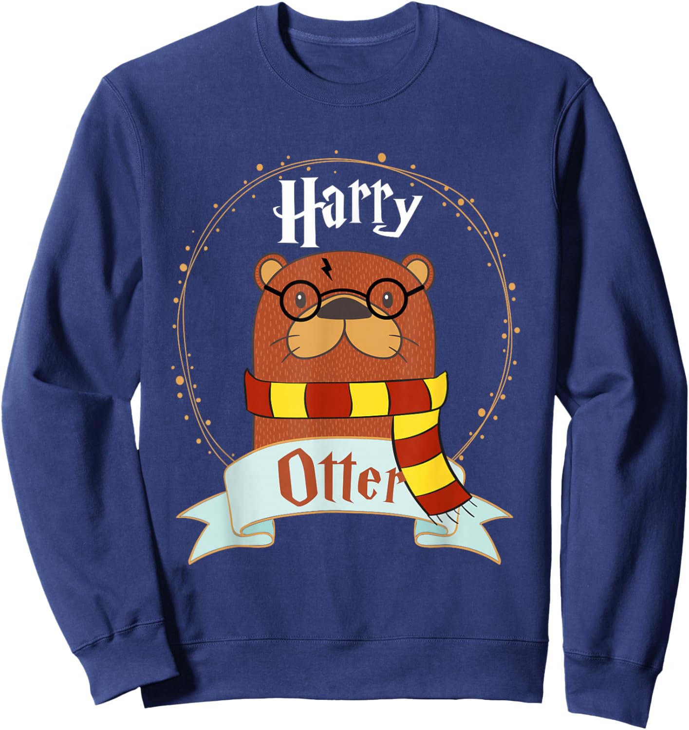 Harry Otter Funny Wizard Parody Magic Sweatshirt - Sweatshirt | Navy