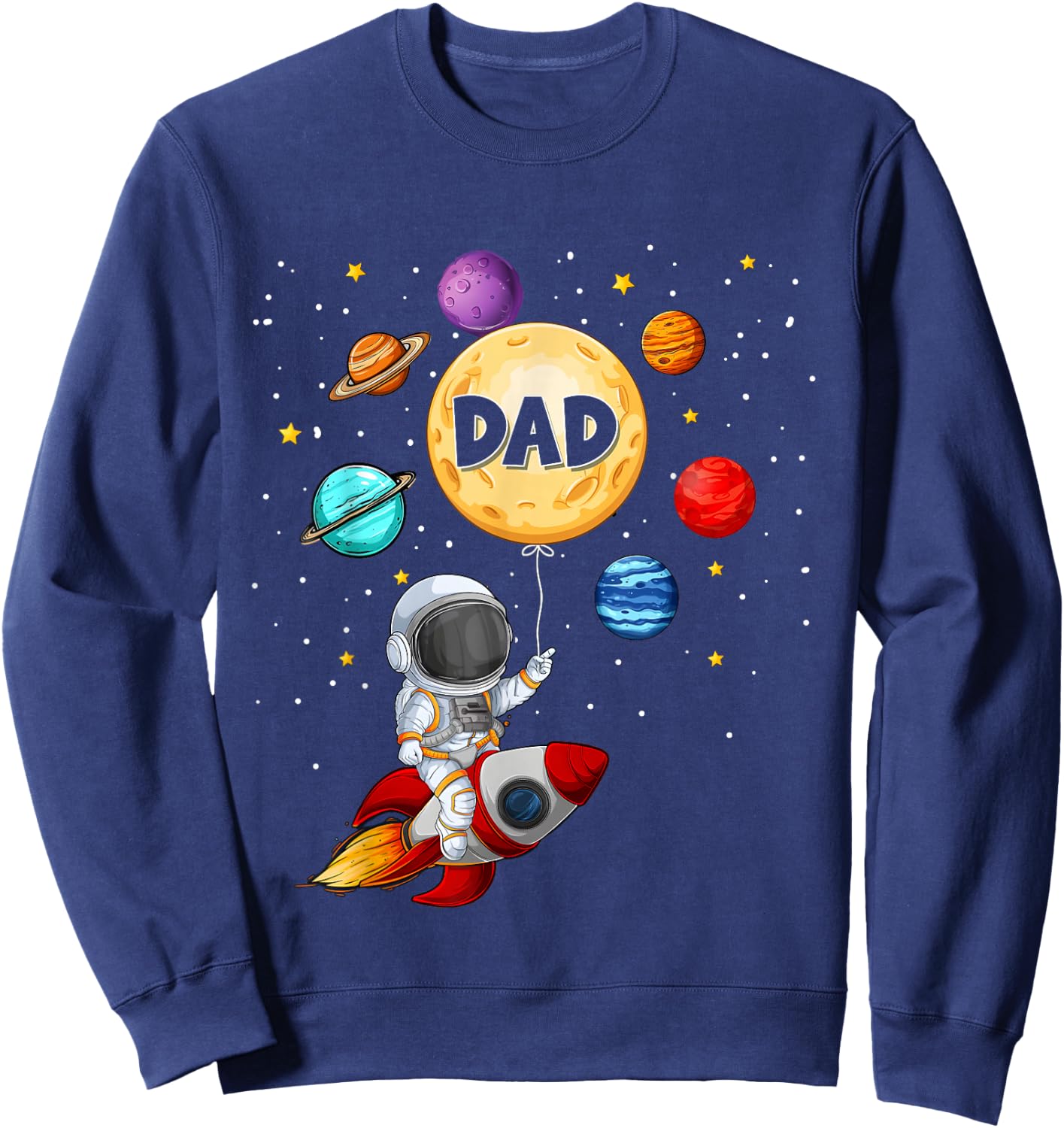 Mom and Dad of The Birthday Boy Astronaut Family Matching Sweatshirt - Sweatshirt | Navy