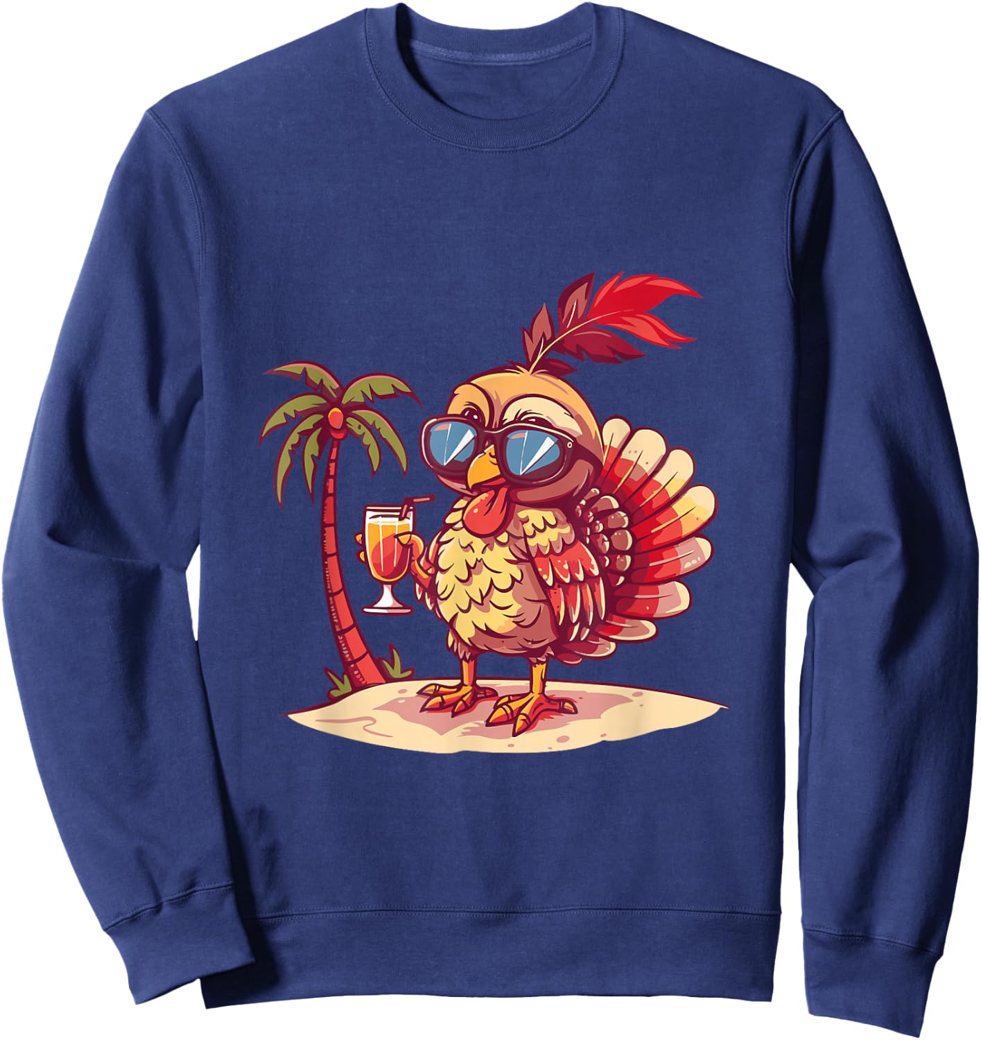Party Turkey Palm Trees Summer Vacation Women Kids Sweatshirt - Sweatshirt | Navy