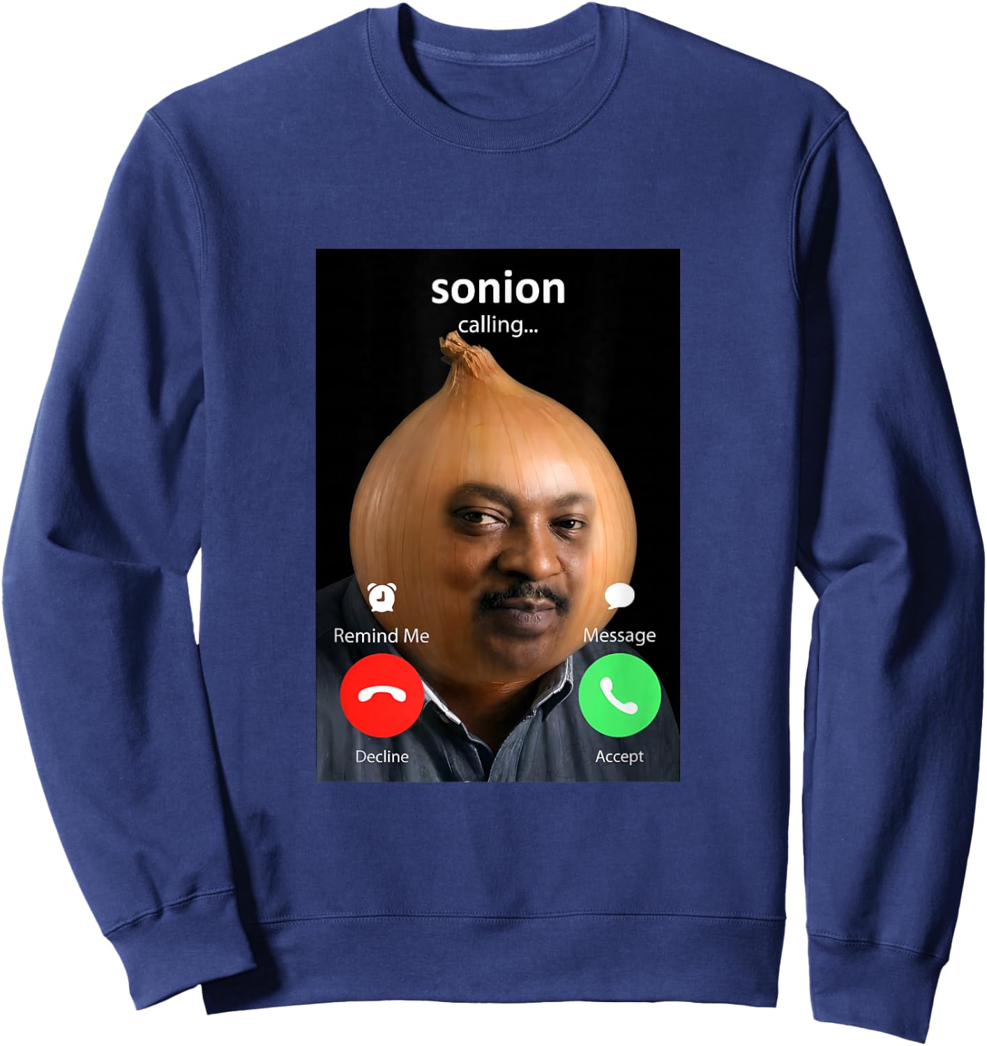 Funny Sonion Calling Tuff Meme GenZ Sweatshirt - Sweatshirt | Navy
