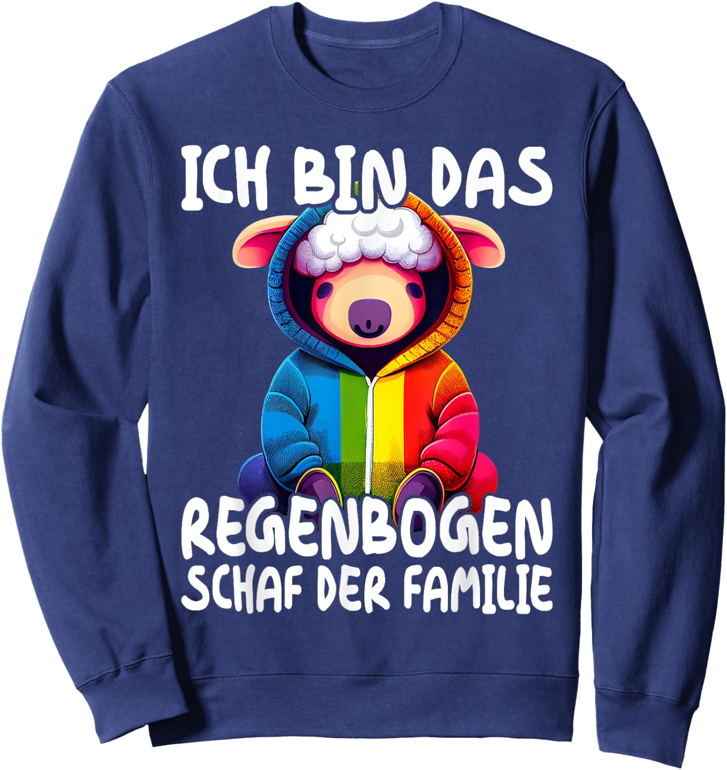 LGBT Regenbogen Schaf Gay CSD Bisexual Pride LGBTQ Sweatshirt - Sweatshirt | Navy