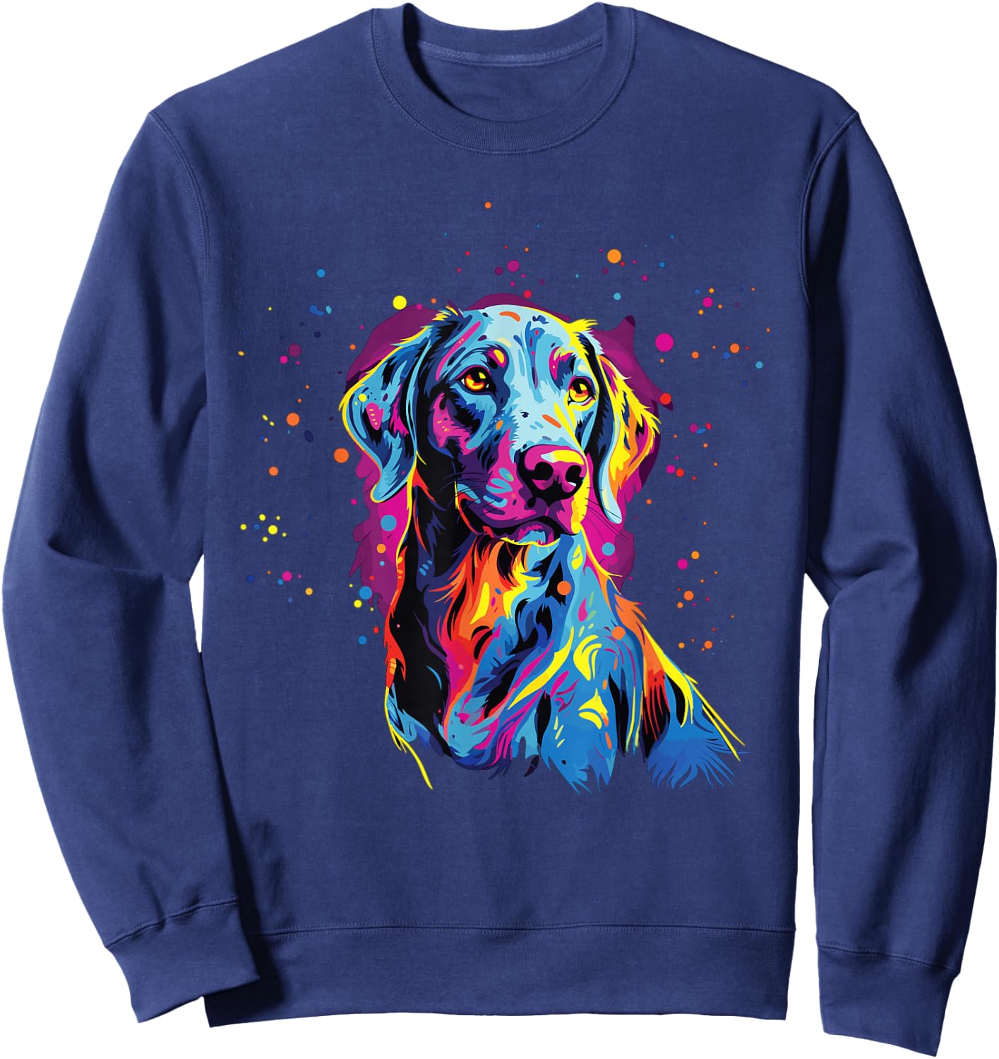Watercolor Colorful Louisiana Catahoula Leopard Dogs Sweatshirt - Sweatshirt | Navy