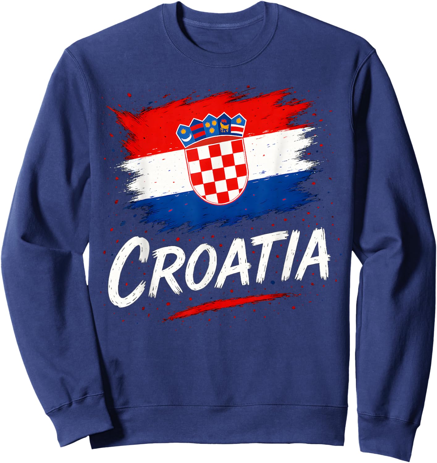 Croatia Croatian Flag Sweatshirt - Sweatshirt | Navy