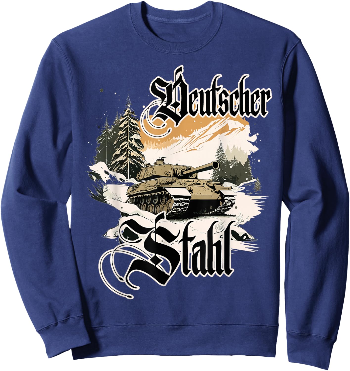 Deutscher Stahl Tiger Panzer 2 WK Panzerfahrer Soldaten Sweatshirt - Sweatshirt | Navy