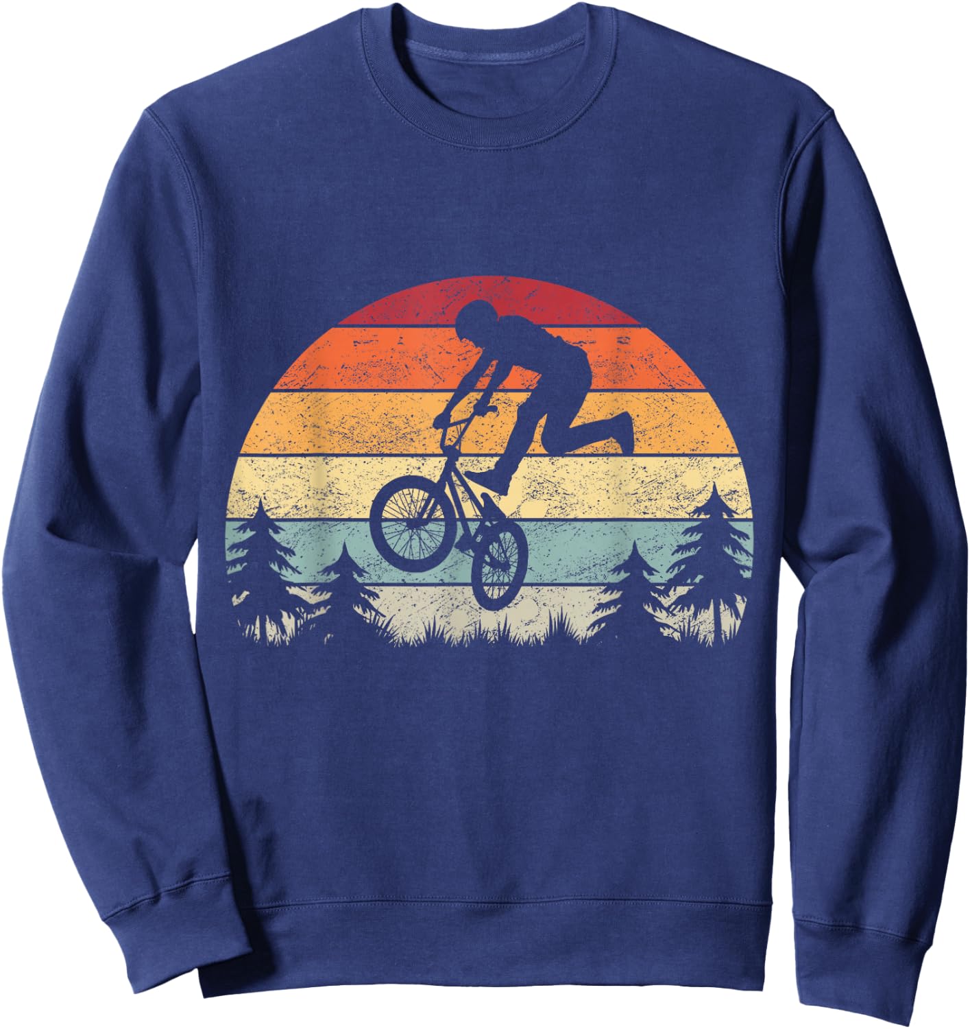 BMX Vintage Bicycle Fans BMX Stunt Boys BMX Accessory , black Sweatshirt - Sweatshirt | Navy