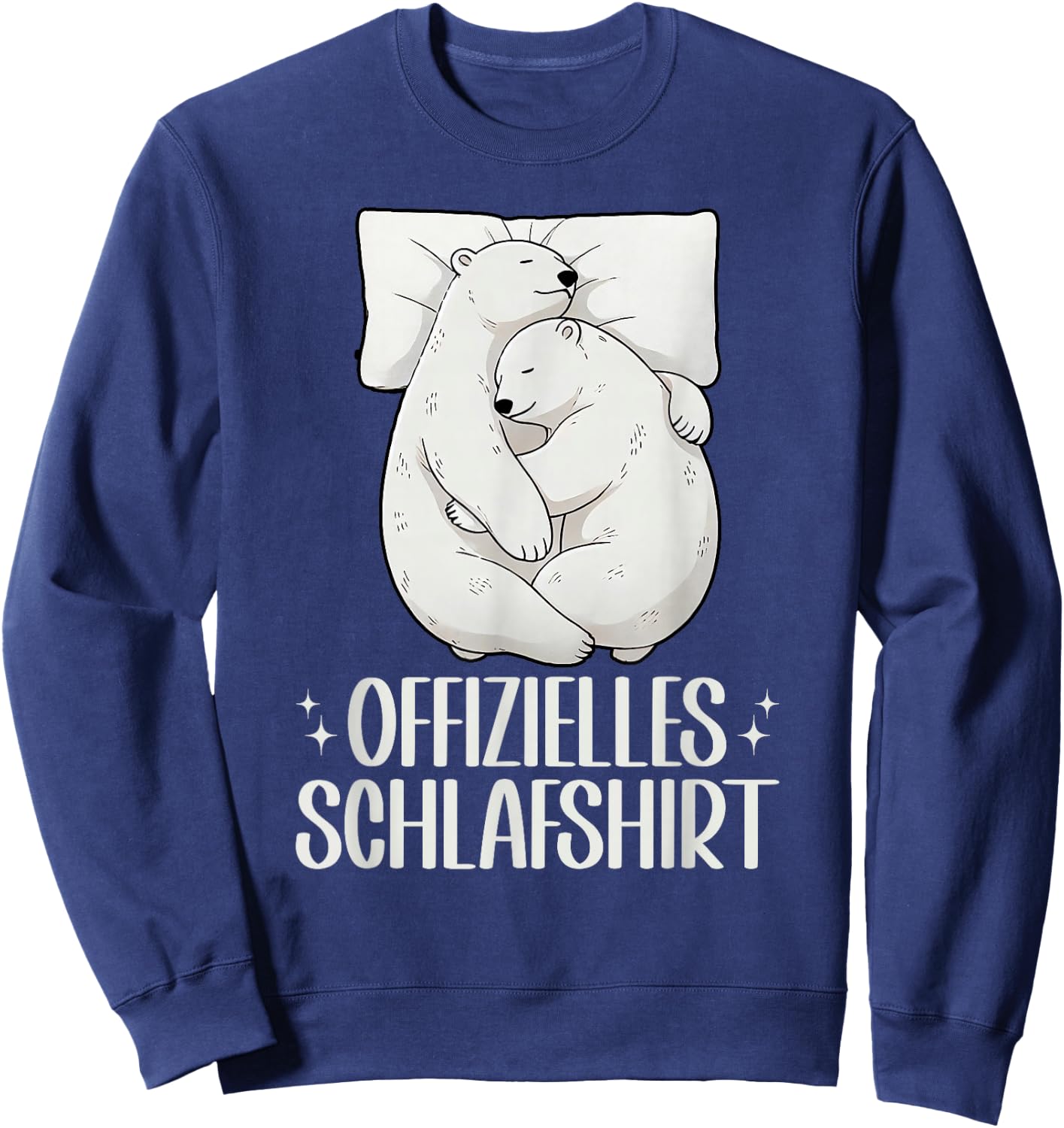 Polar Bear Official Sleep Shirt Funny Polar Bear Pyjamas , black Sweatshirt - Sweatshirt | Navy