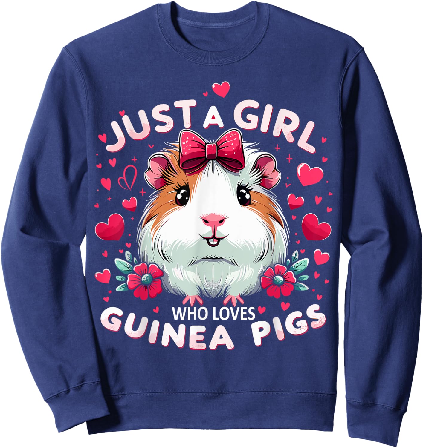 Just A Girl Who Loves Guinea Pigs Lover Mom Sweatshirt - Sweatshirt | Navy