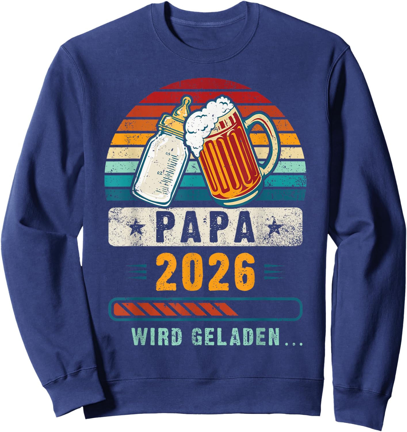 Papa 2026, Pregnancy Announcement , black, S Sweatshirt - Sweatshirt | Navy