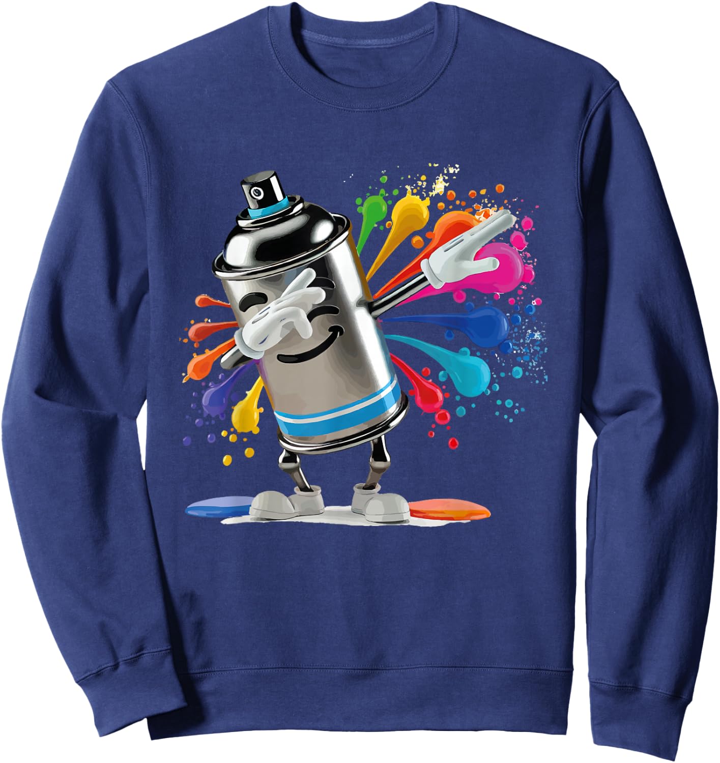 Graffiti Graffito Street Art Stencil Spray Sweatshirt - Sweatshirt | Navy