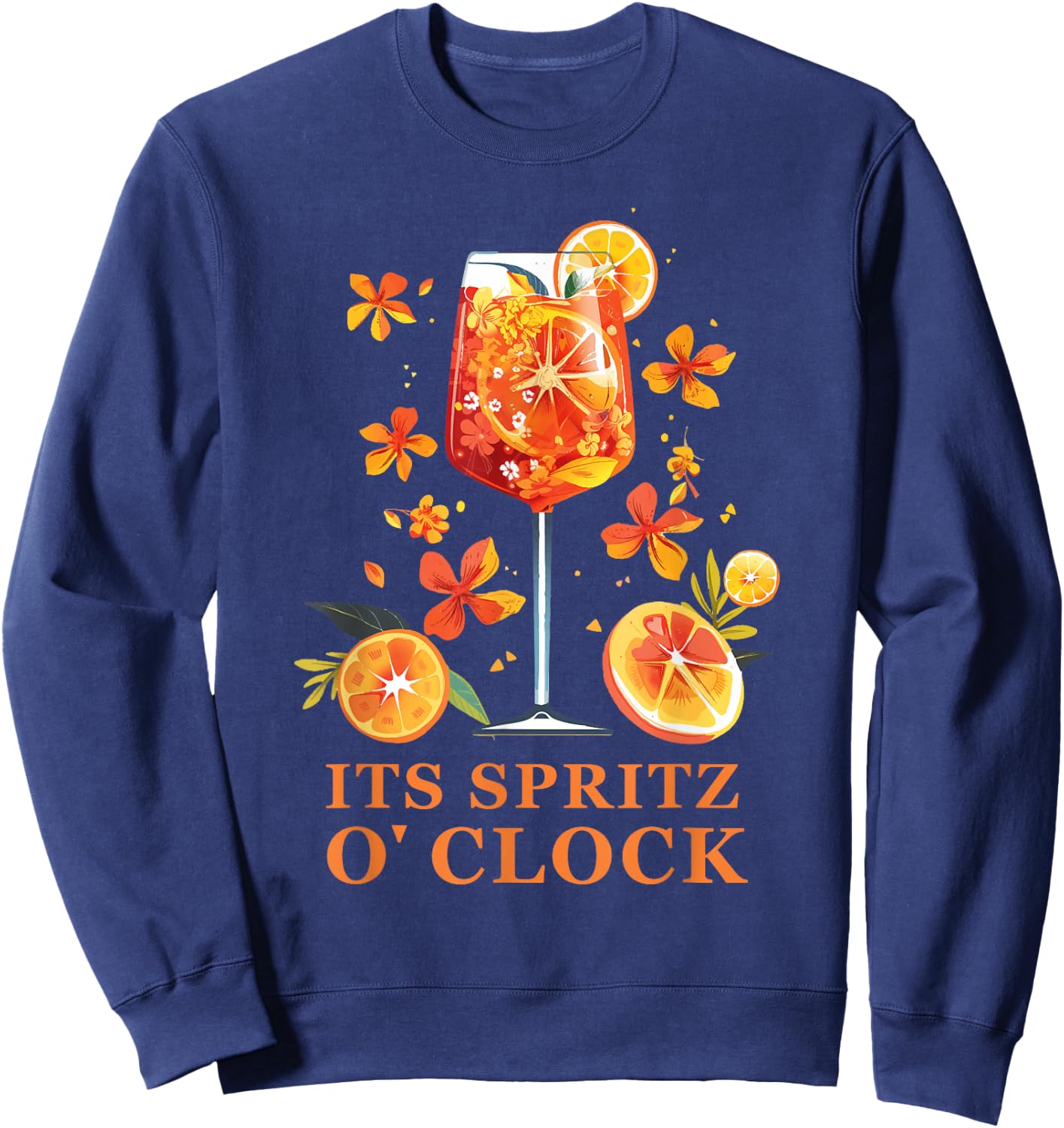 Its Spritz O Clock Aperrollin Outfit for Cocktail Sayings , black, S Sweatshirt - Sweatshirt | Navy