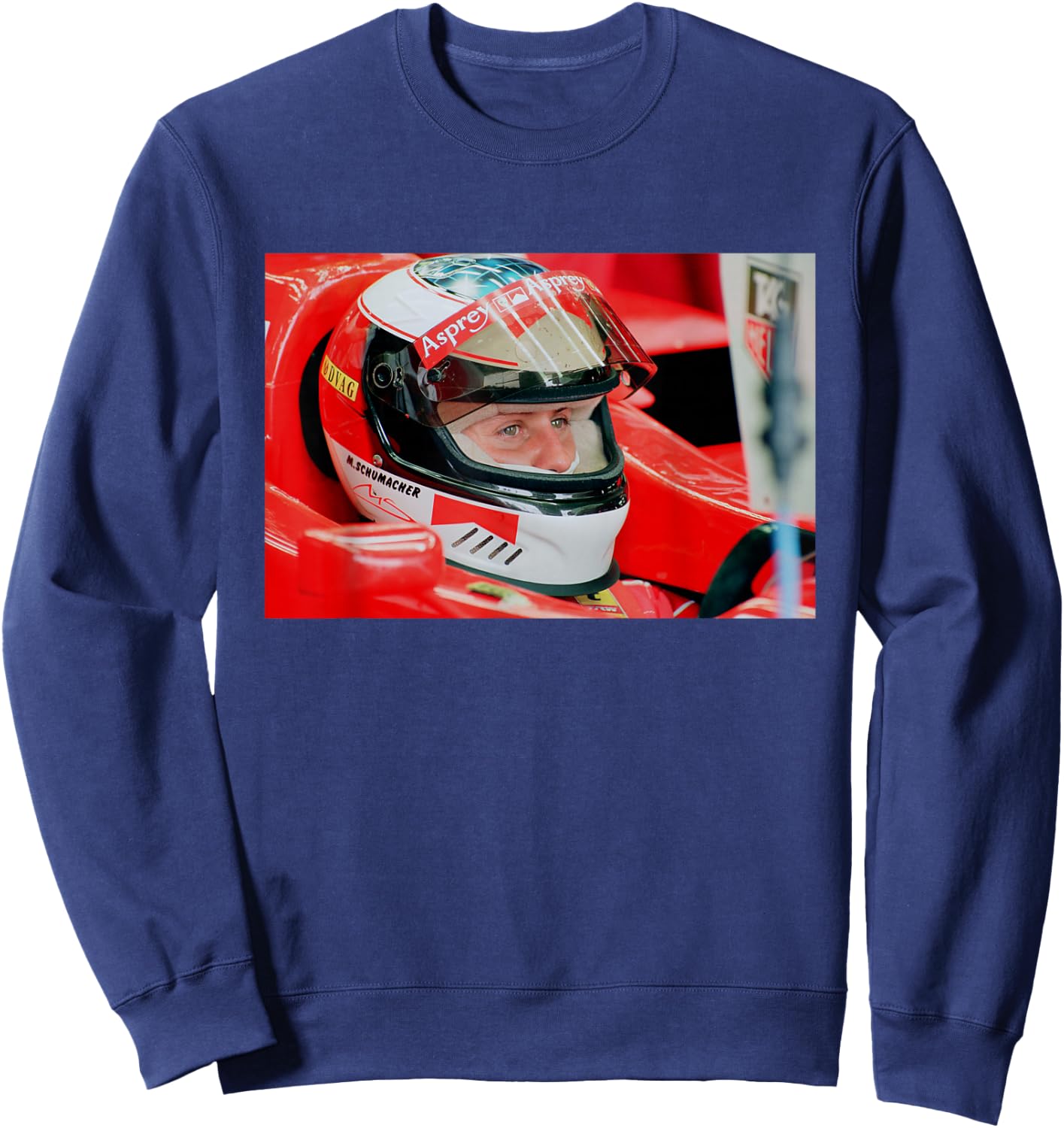 Rennfahrer Michael Schumacher Motor bei GP Silverstone Sweatshirt - Sweatshirt | Navy