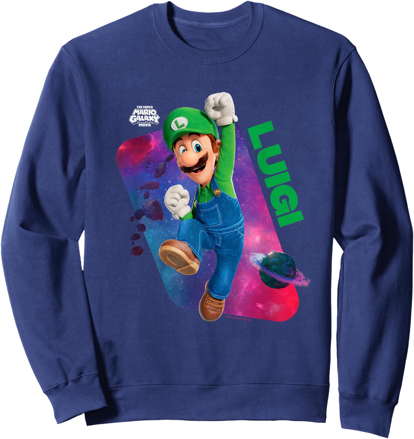 The Super Mario Galaxy Movie Luigi Steps Up Sweatshirt - Sweatshirt | Navy