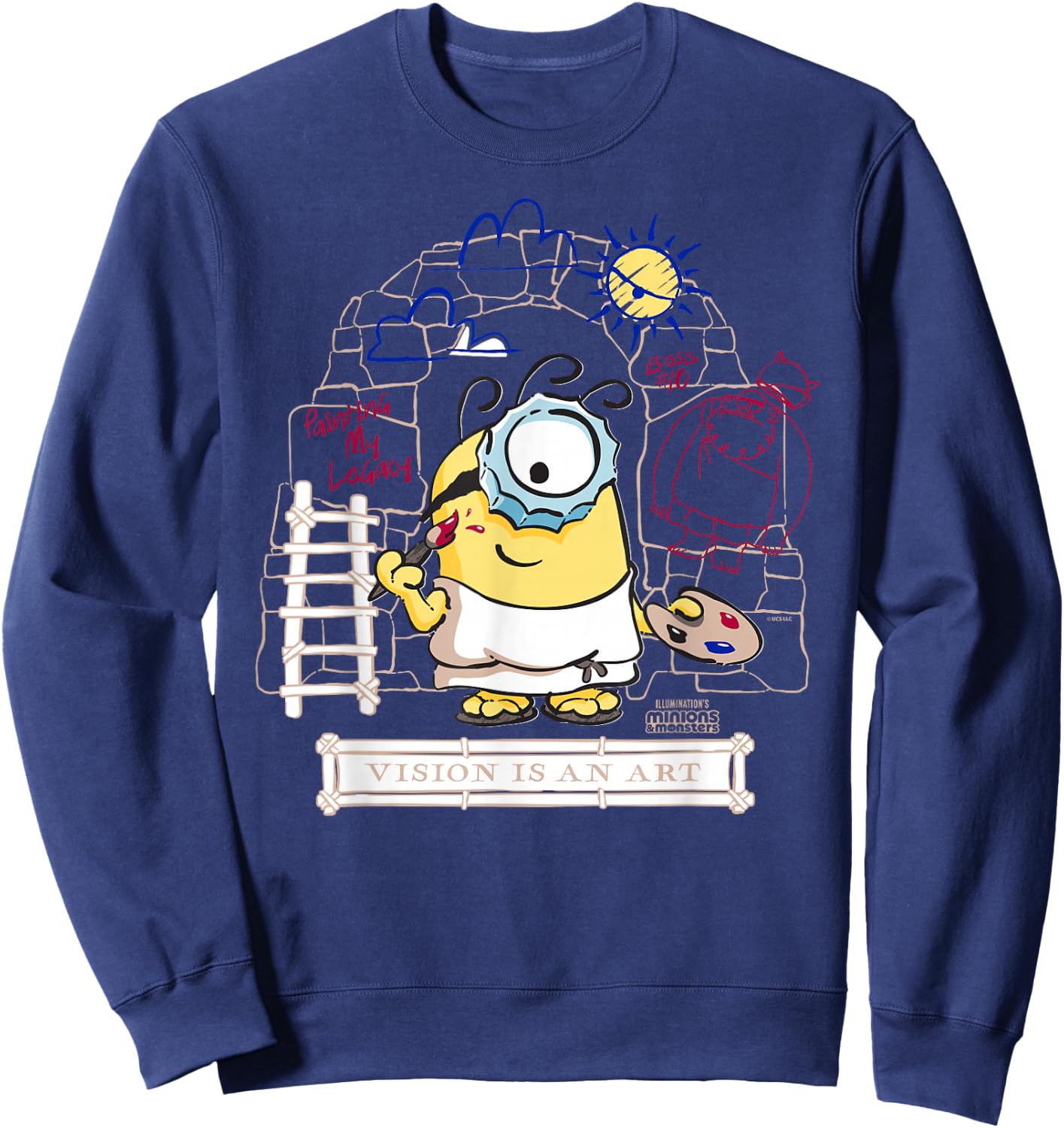 Minions & Monsters Vision is an Art Sweatshirt - Sweatshirt | Navy