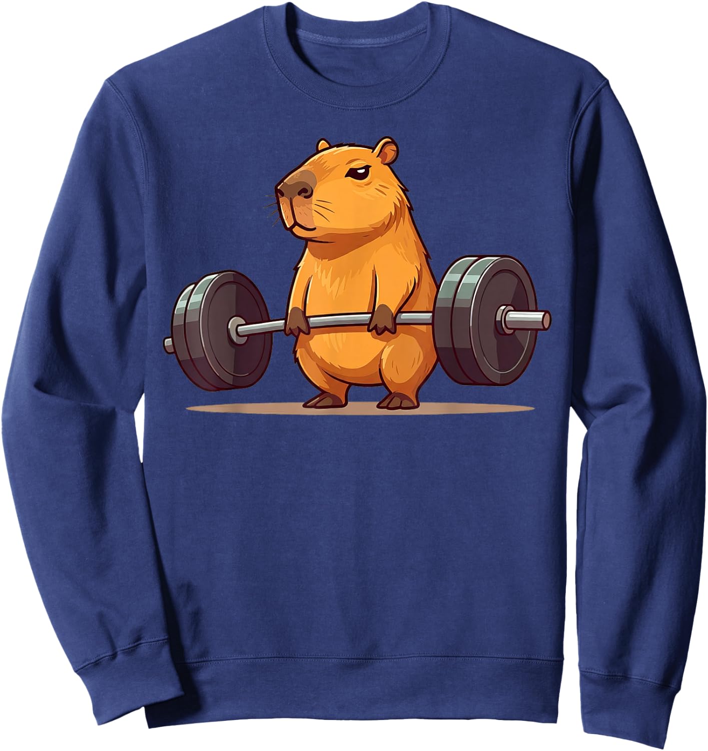 Deadlift Capybara Funny Fitness Capy Lover Men Women Kids Sweatshirt - Sweatshirt | Navy