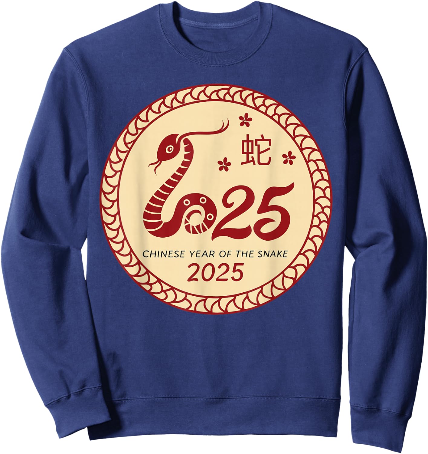 Happy Chinese New Year 2025 Zodiac Lunar Year of the Snake Sweatshirt - Sweatshirt | Navy