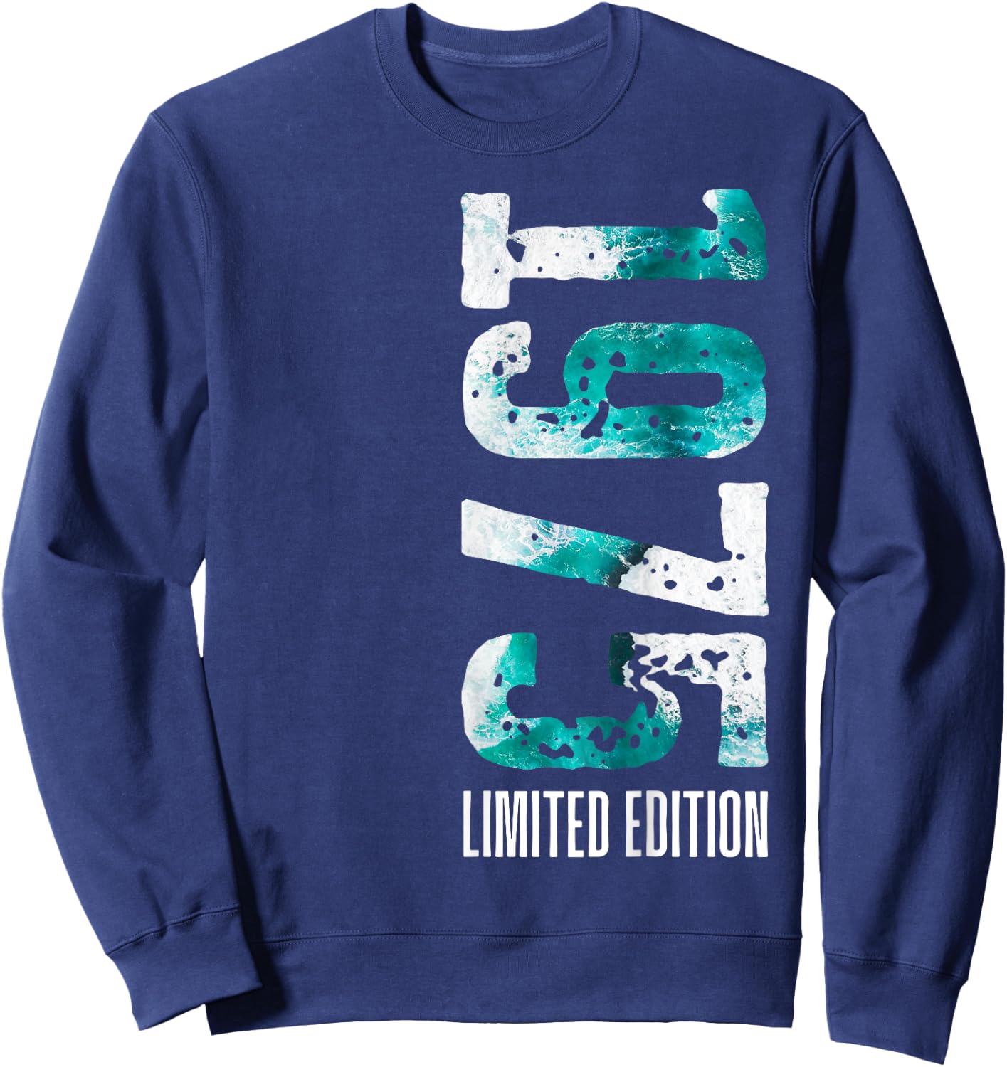 Limited Edition 1975 Man Woman 50th Birthday 50th Birthday , Black, S Sweatshirt - Sweatshirt | Navy