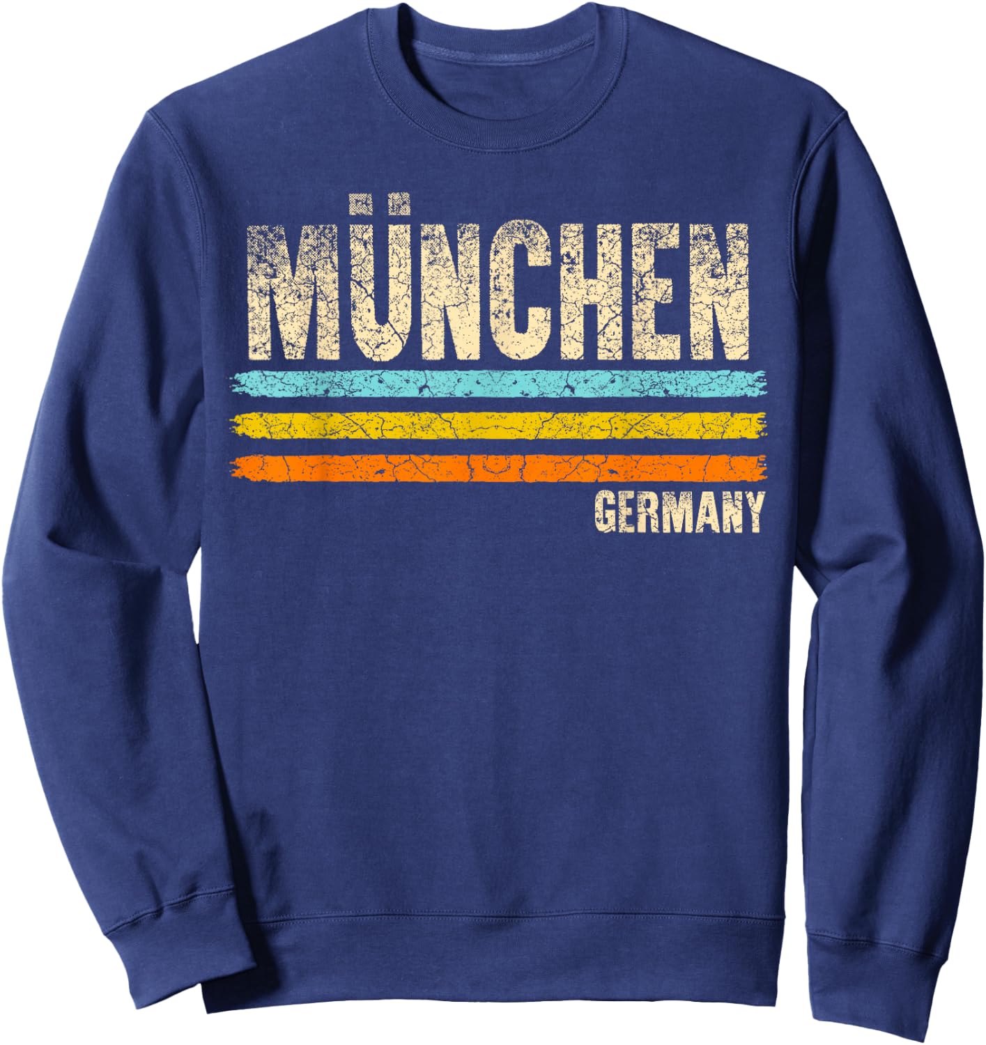 Munich München Bavaria Germany German Retro City Sweatshirt - Sweatshirt | Navy
