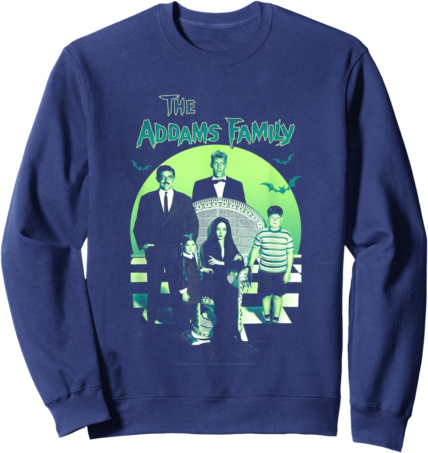 The Addams Family Spooky Gothic Vintage Family Portrait Sweatshirt - Sweatshirt | Navy