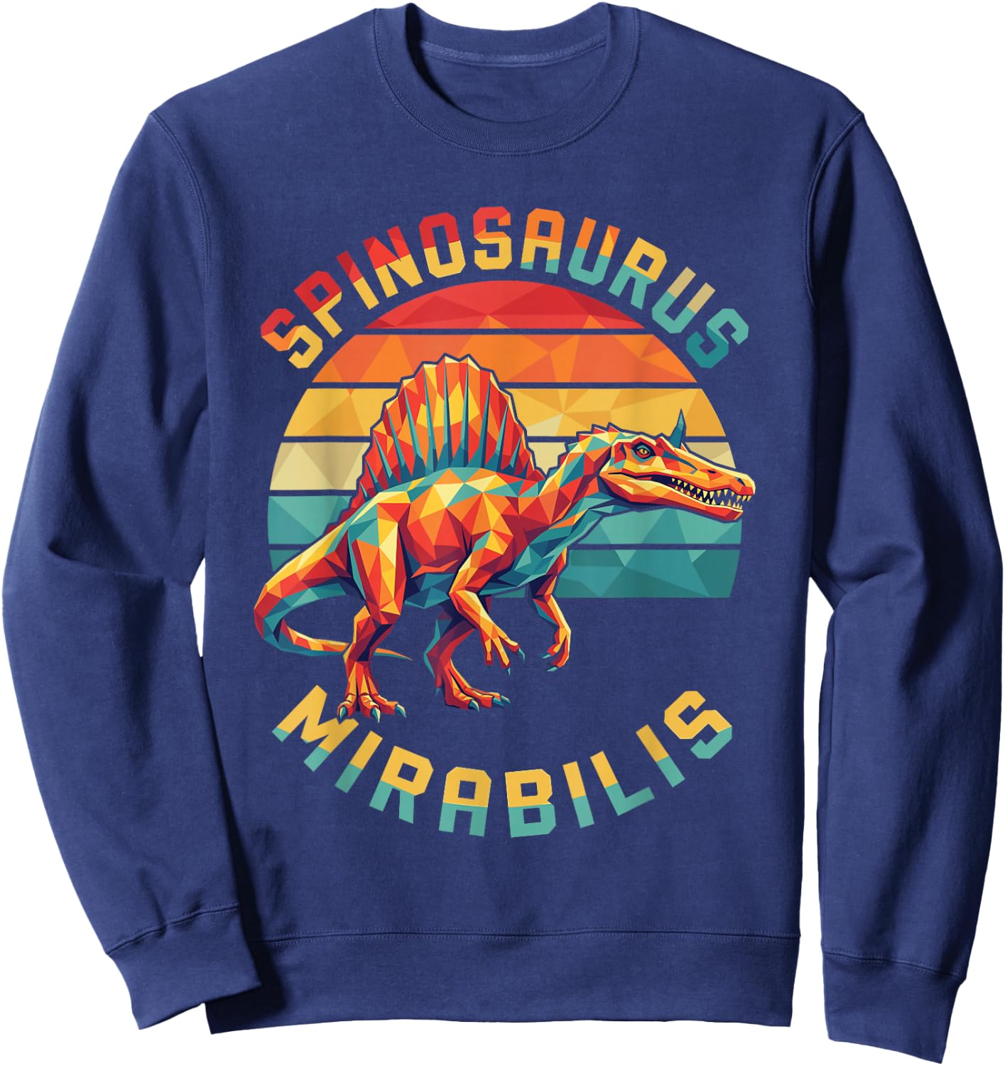 New Spinosaurus Mirabilis 2026 Discovery Hell Heron Dinosaur Sweatshirt - Sweatshirt | Navy