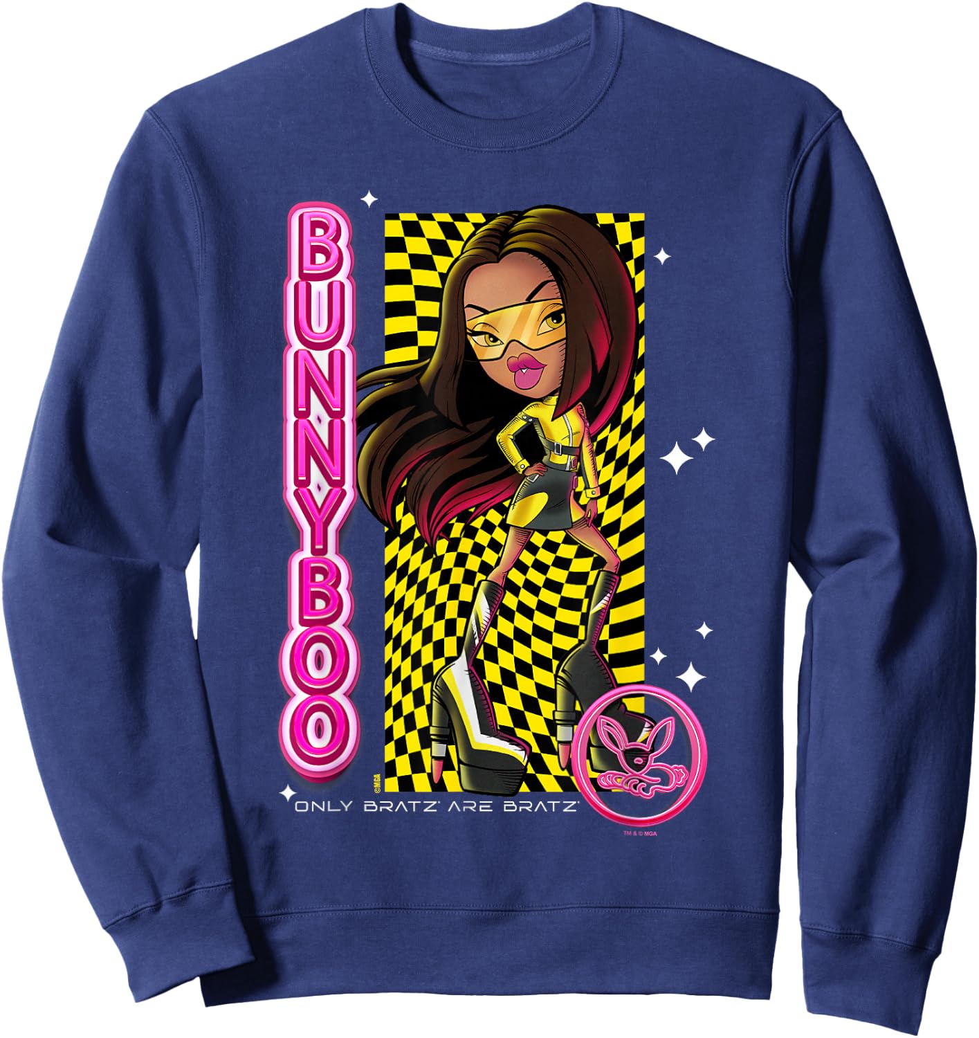 Bratz Bunny Boo Only Bratz are Bratz Sasha Vintage Poster Sweatshirt - Sweatshirt | Navy