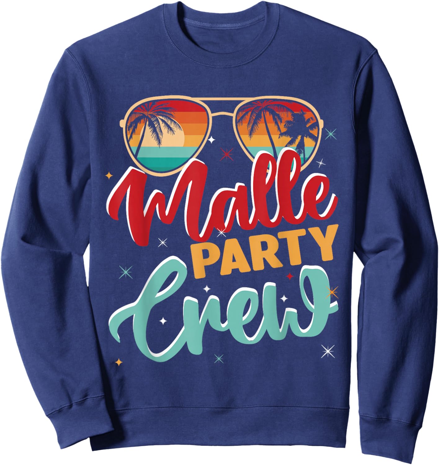 Malle Party Crew Party Holiday Mallorca , black Sweatshirt - Sweatshirt | Navy