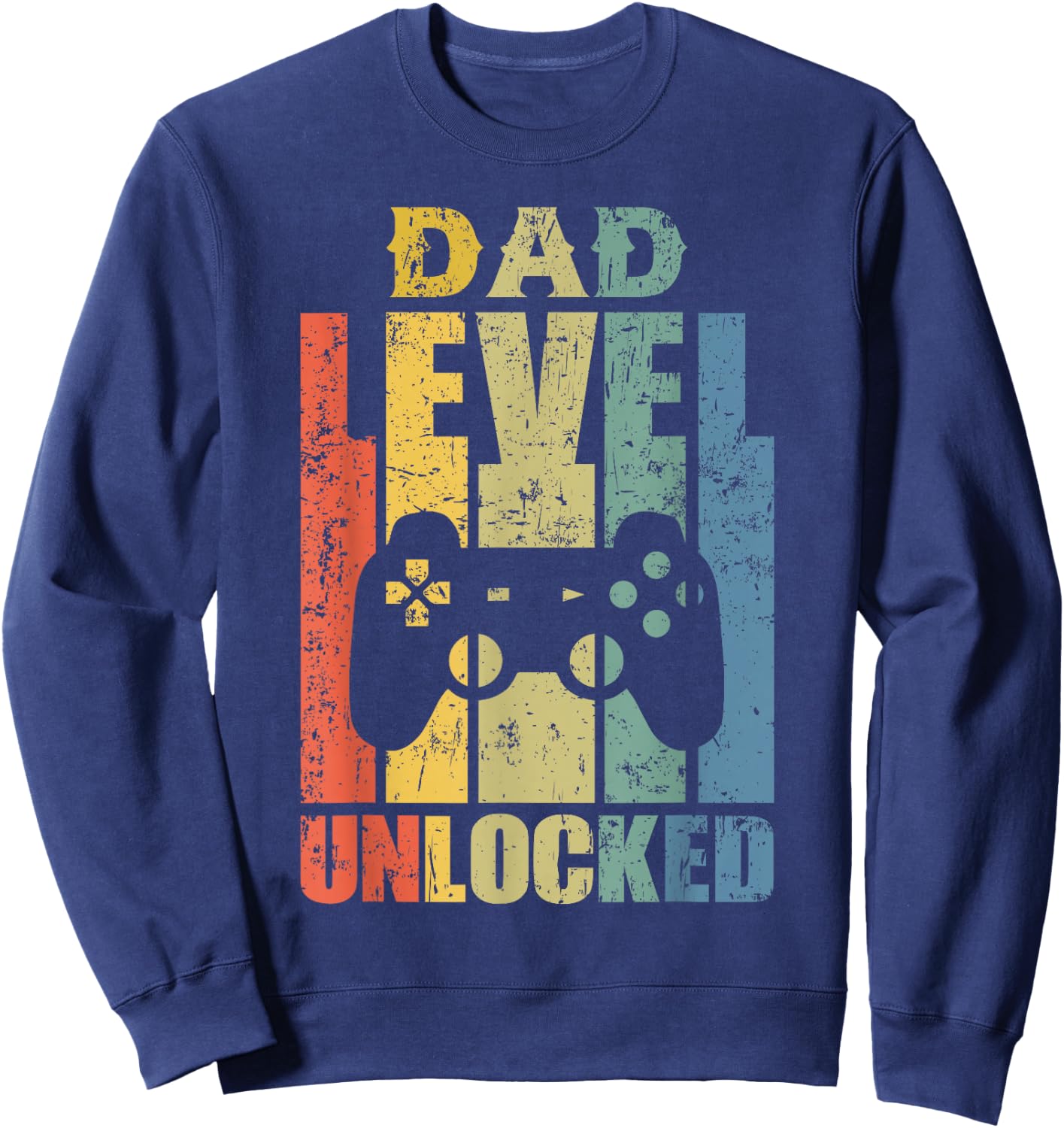 Pregnancy Announcement Dad Level Unlocked Soon to Be Father Sweatshirt - Sweatshirt | Navy
