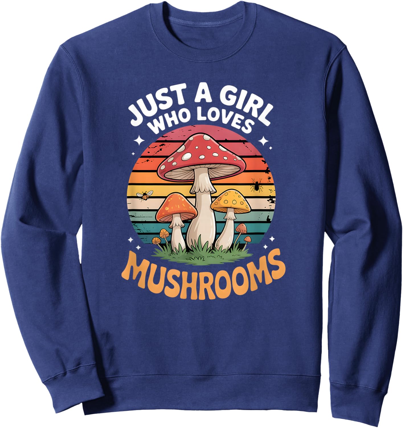 Girls Mushroom Sweatshirt - Sweatshirt | Navy