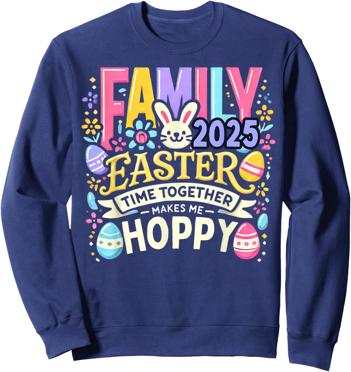 Family Easter 2025 Easter Crew Matching Group Sweatshirt - Sweatshirt | Navy