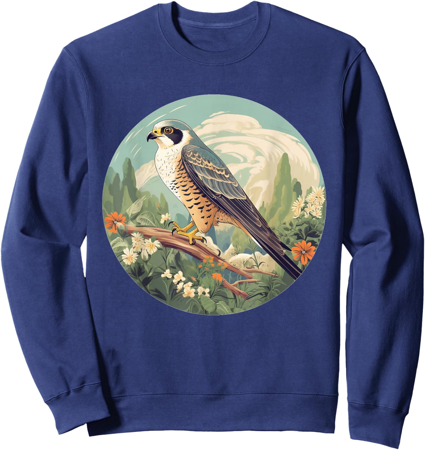 Cool Falconry Bird in Wilderness Sweatshirt - Sweatshirt | Navy