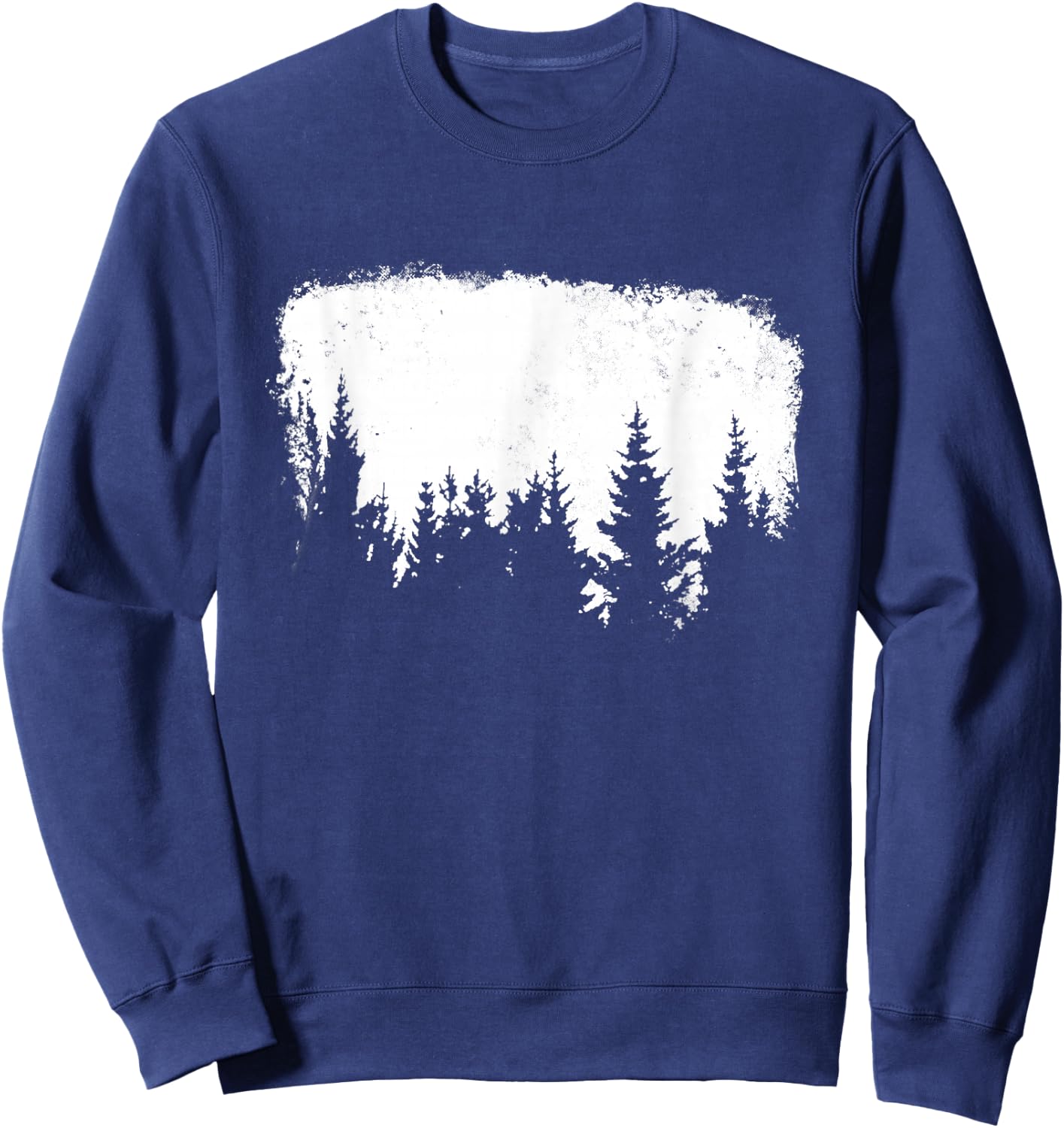 Minimalist Pine Tree Design World Traveler Graphic Clothing Sweatshirt - Sweatshirt | Navy