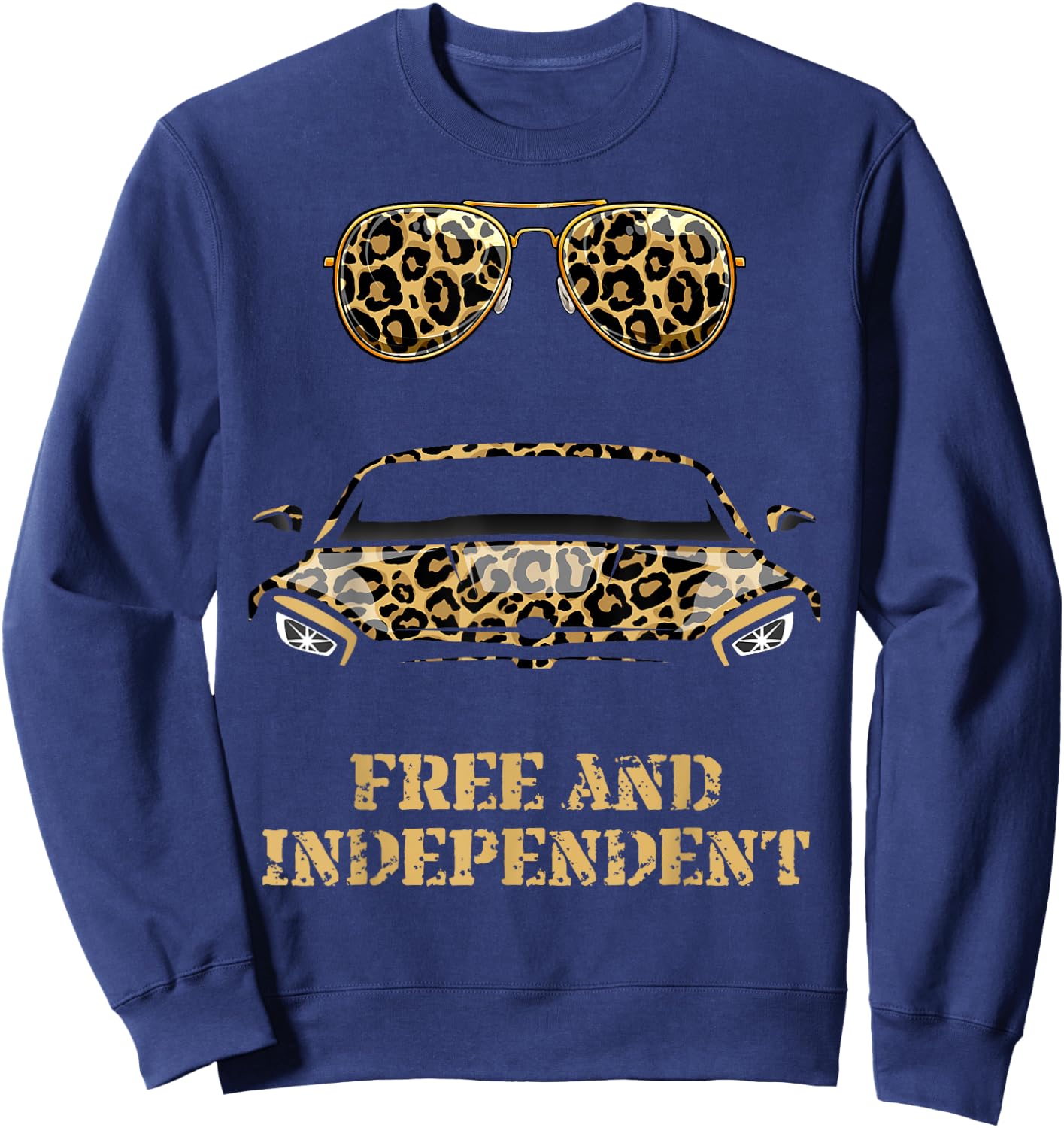 Leopardenhemd für Herren, Jungen, Jugendliche. Herren-Hemd mit Leopardenmuster Sweatshirt - Sweatshirt | Navy