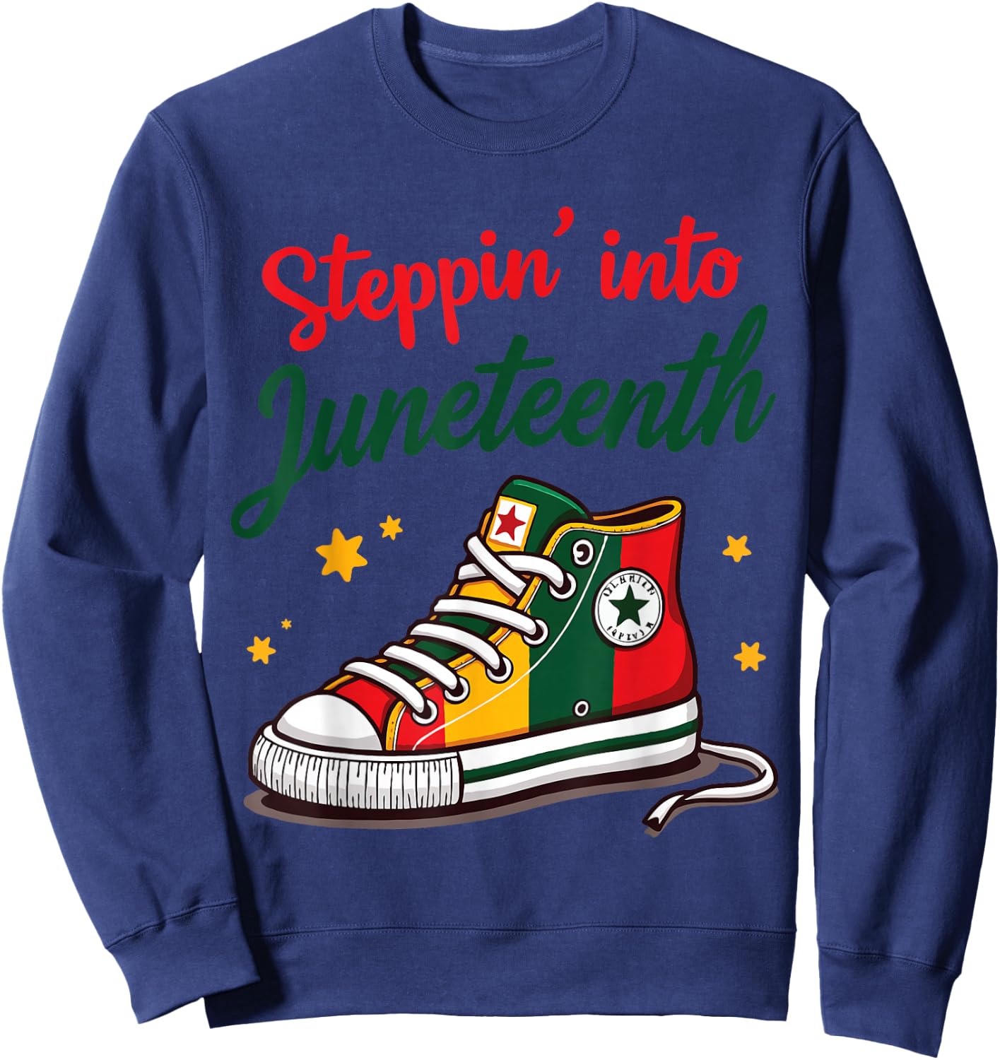 Stepping Into Juneteenth Sweatshirt - Sweatshirt | Navy
